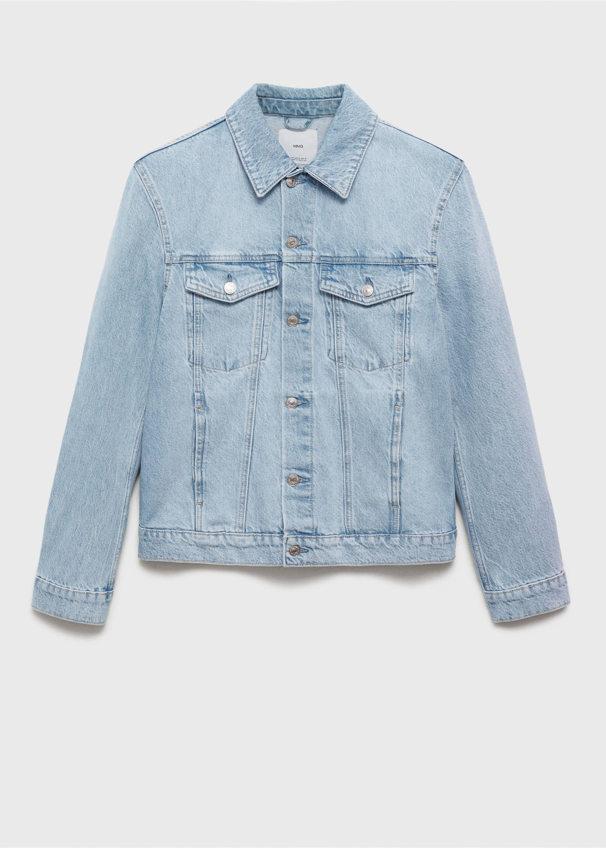 Denim jacket pockets - Article without model, Light Blue. Ref: 87024400-00.