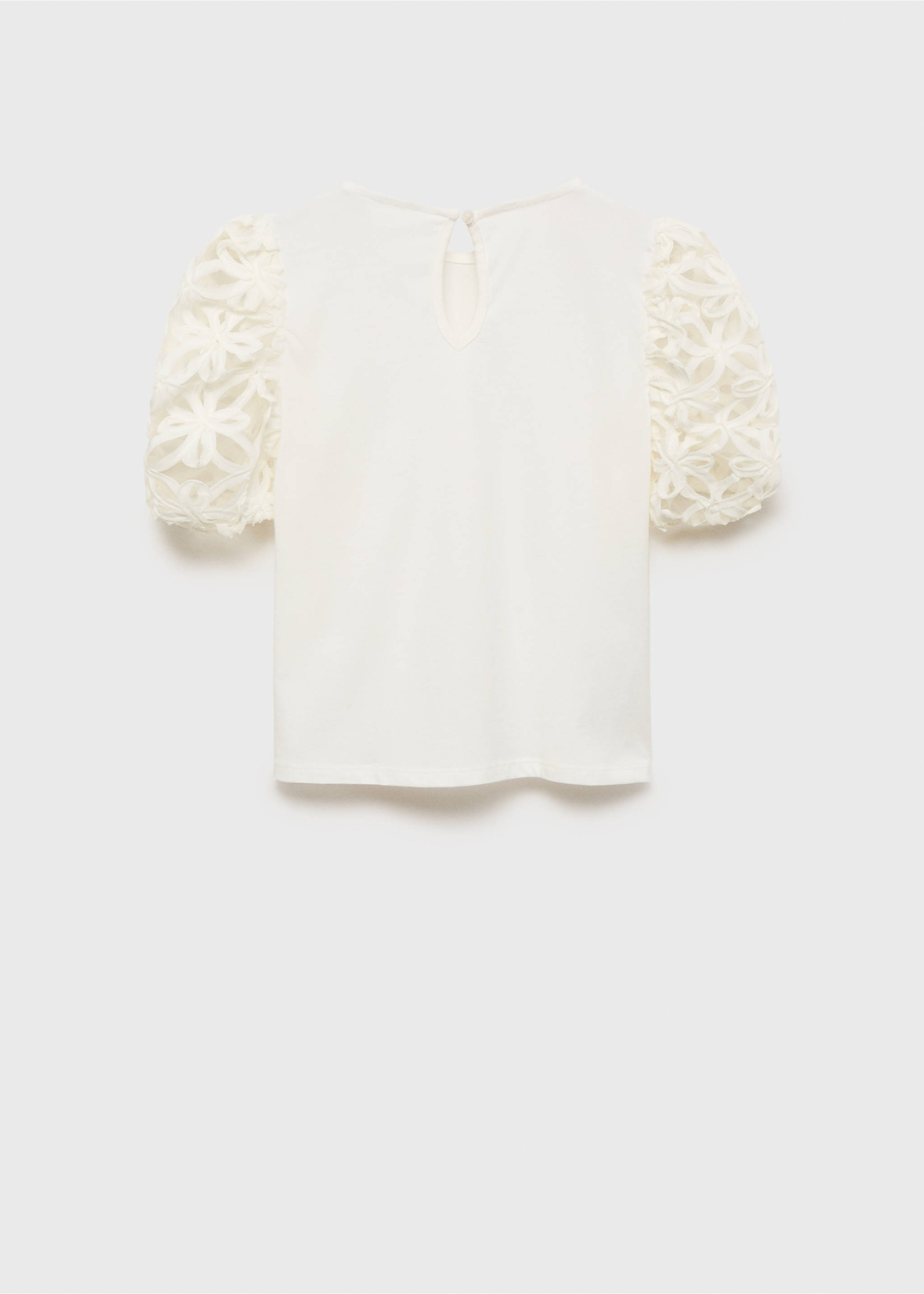 Embroidered short-sleeved t-shirt - Reverse of the article, Off White. Ref: 87024402-00.