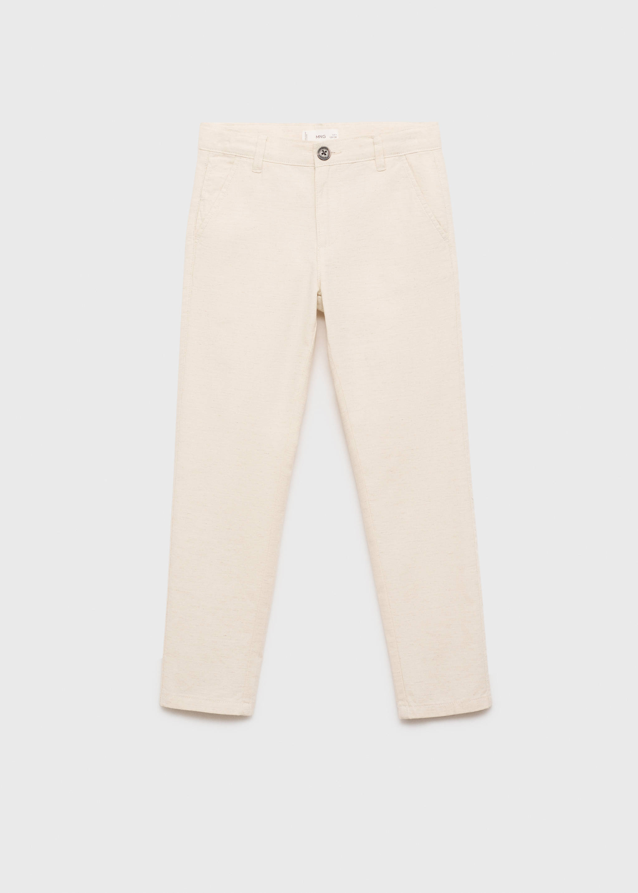 Cotton linen-blend trousers - Article without model