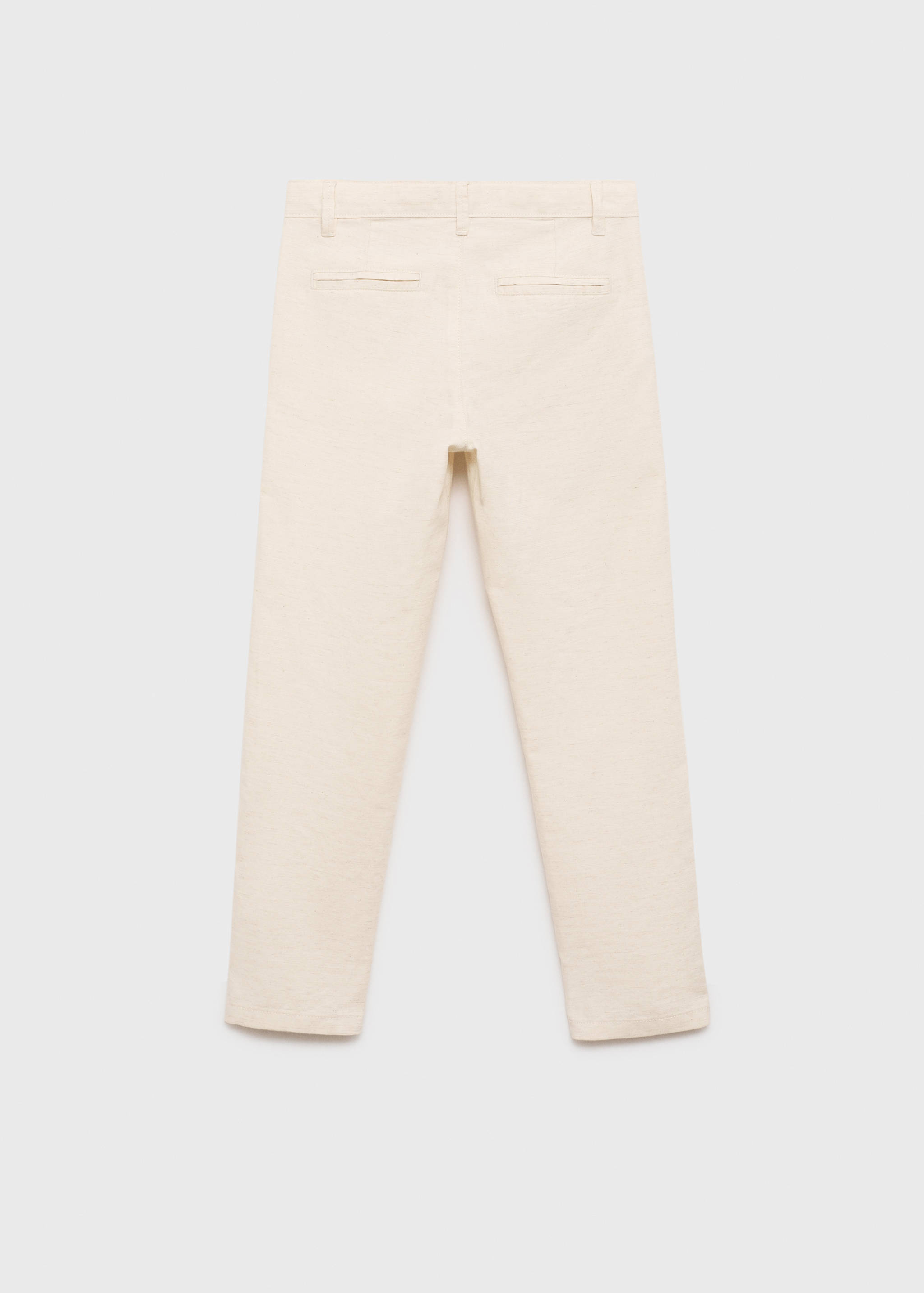 Cotton linen-blend trousers - Reverse of the article