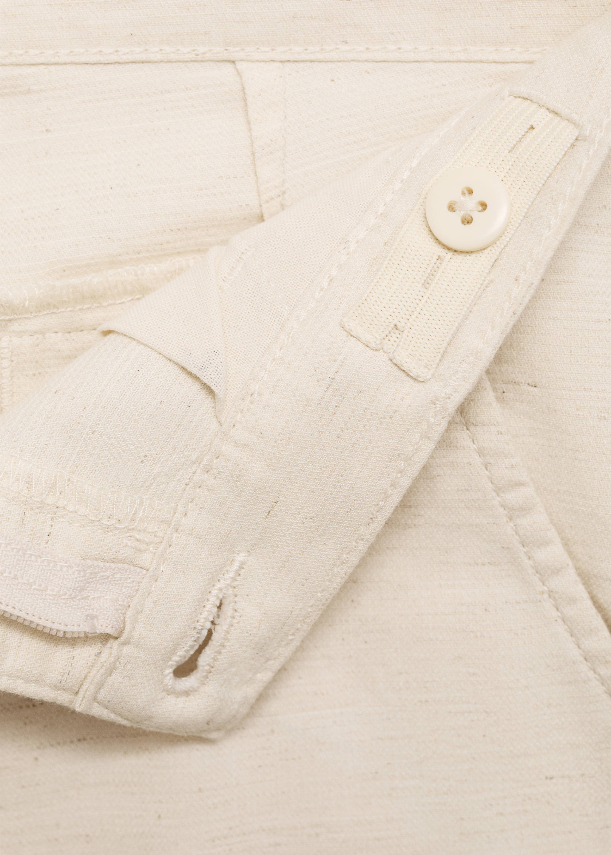 Cotton linen-blend trousers - Details of the article 0