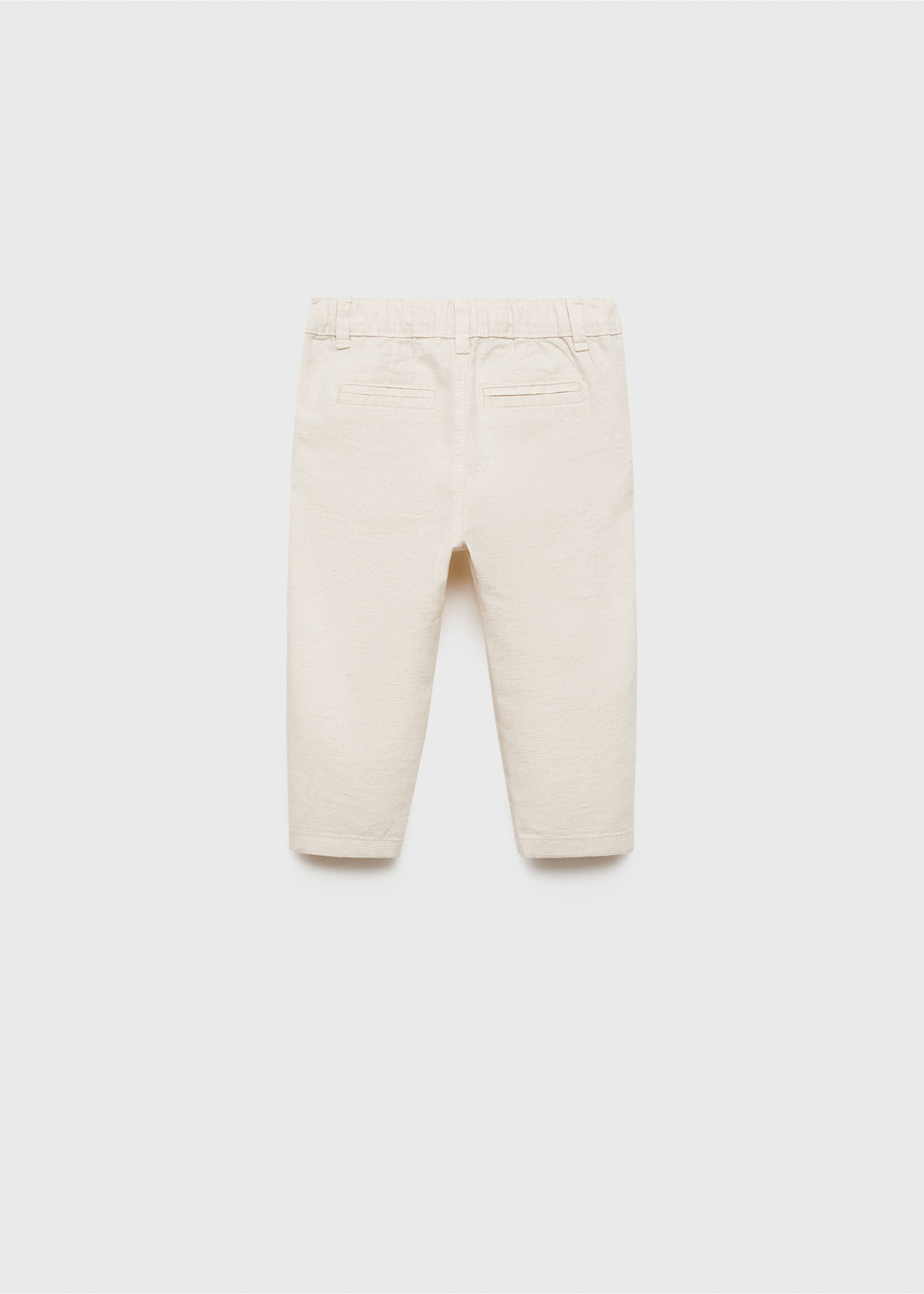 Pantalón chino goma - Reverso del artículo, Beige. Ref: 87024405-00.