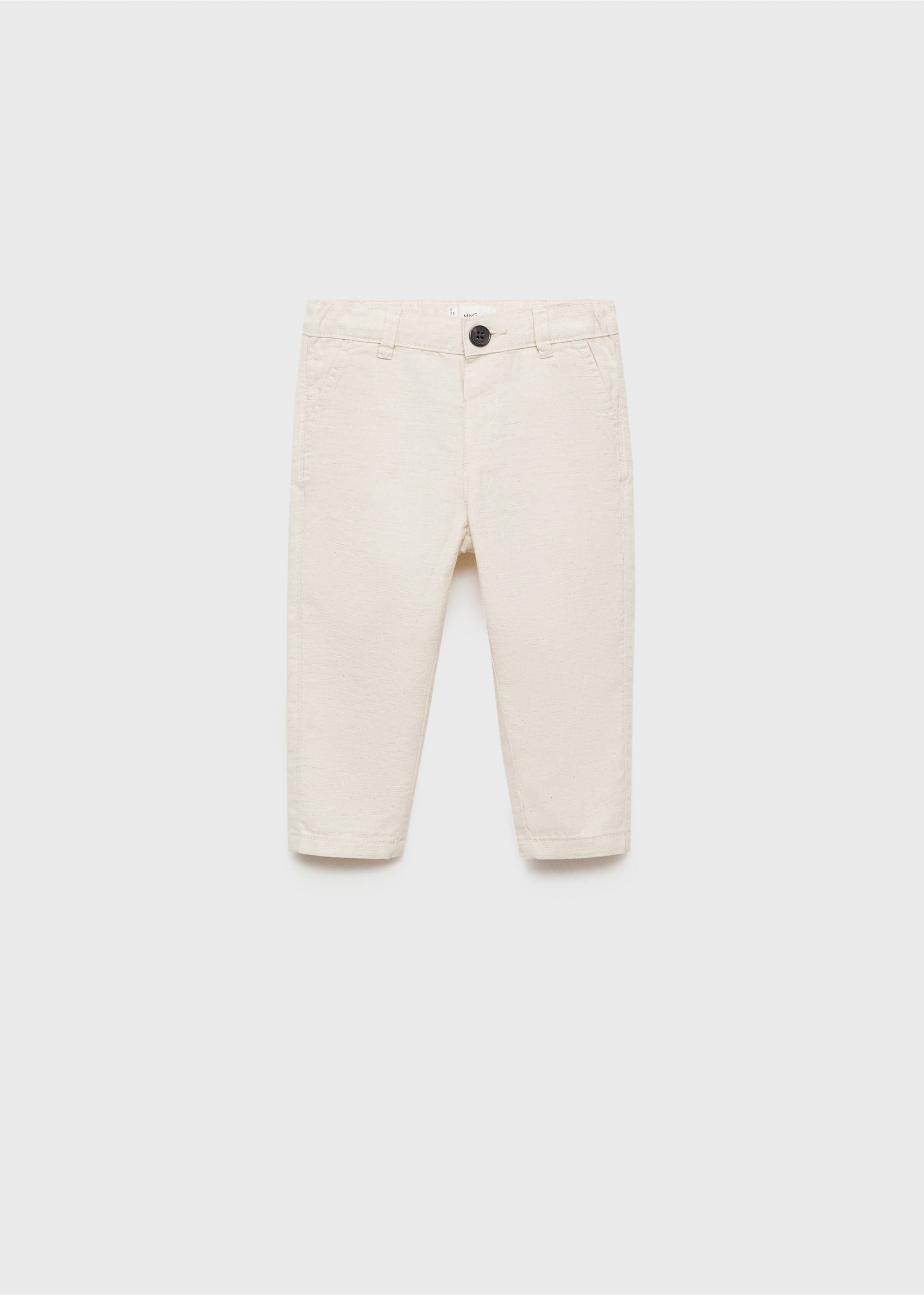 Contrast waistband chinos - Article without model, Beige. Ref: 87024405-00.