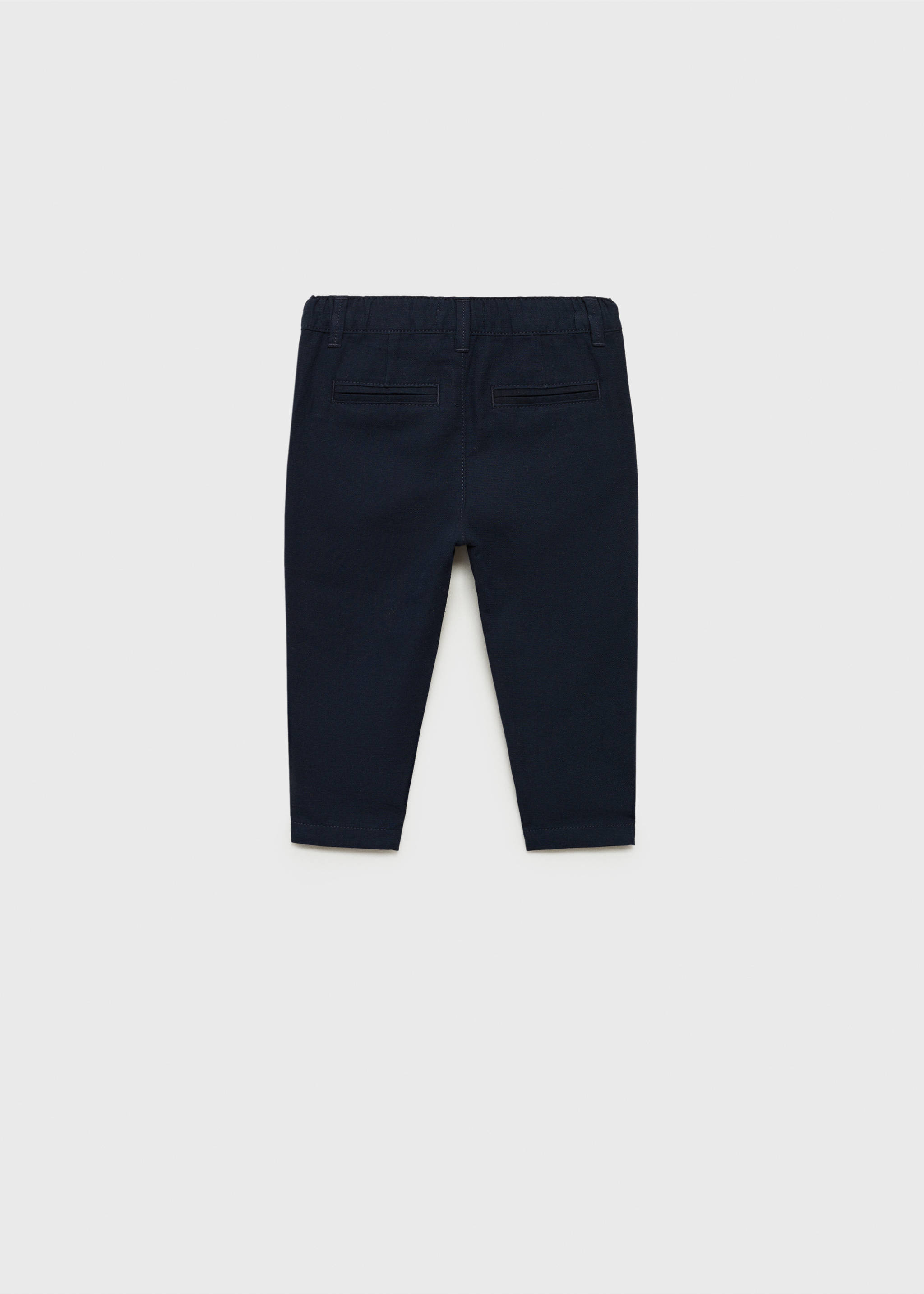 Contrast waistband chinos - Reverse of the article, Dark Navy. Ref: 87024405-00.