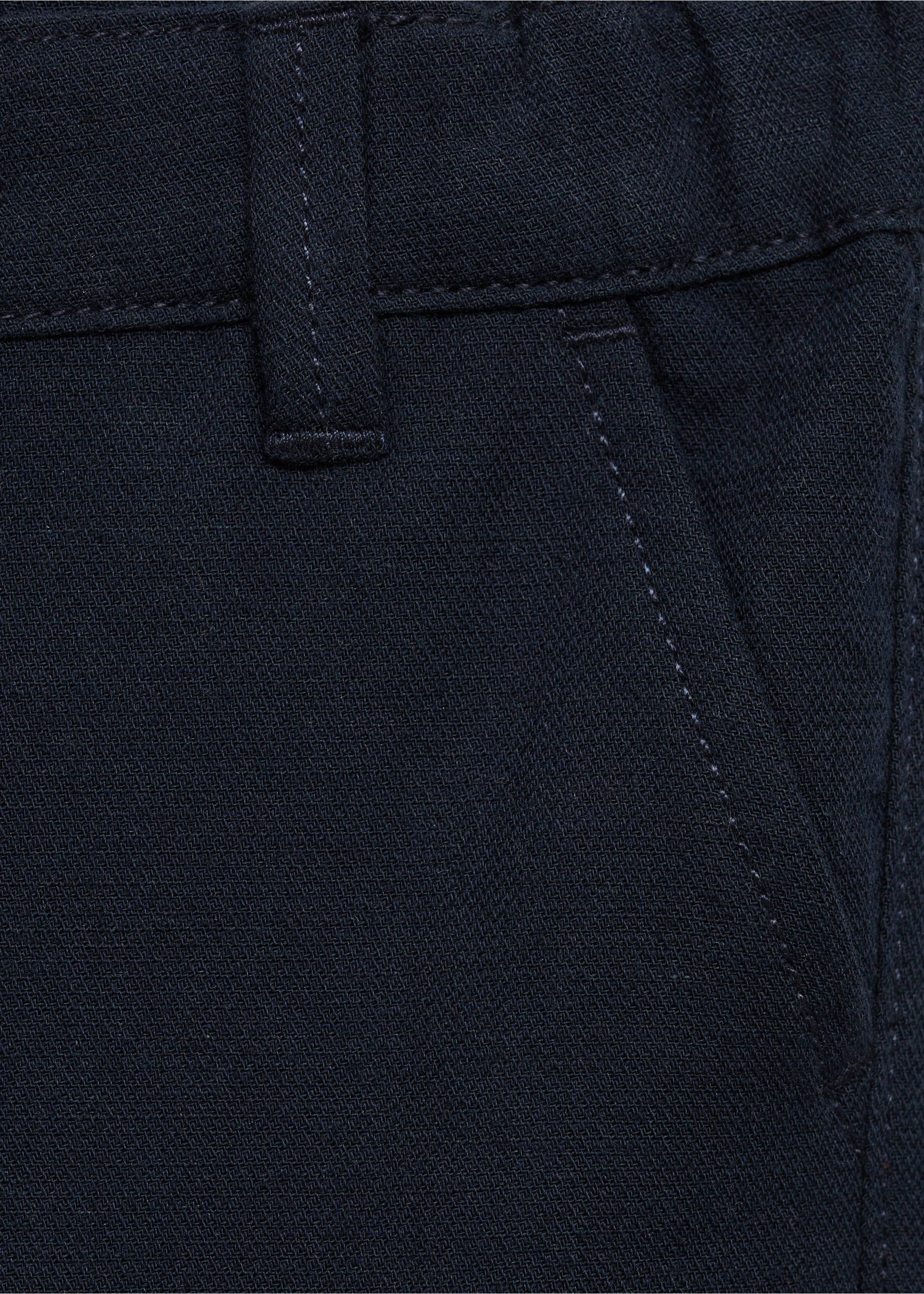 Contrast waistband chinos - Details of the article 8, Dark Navy. Ref: 87024405-00.