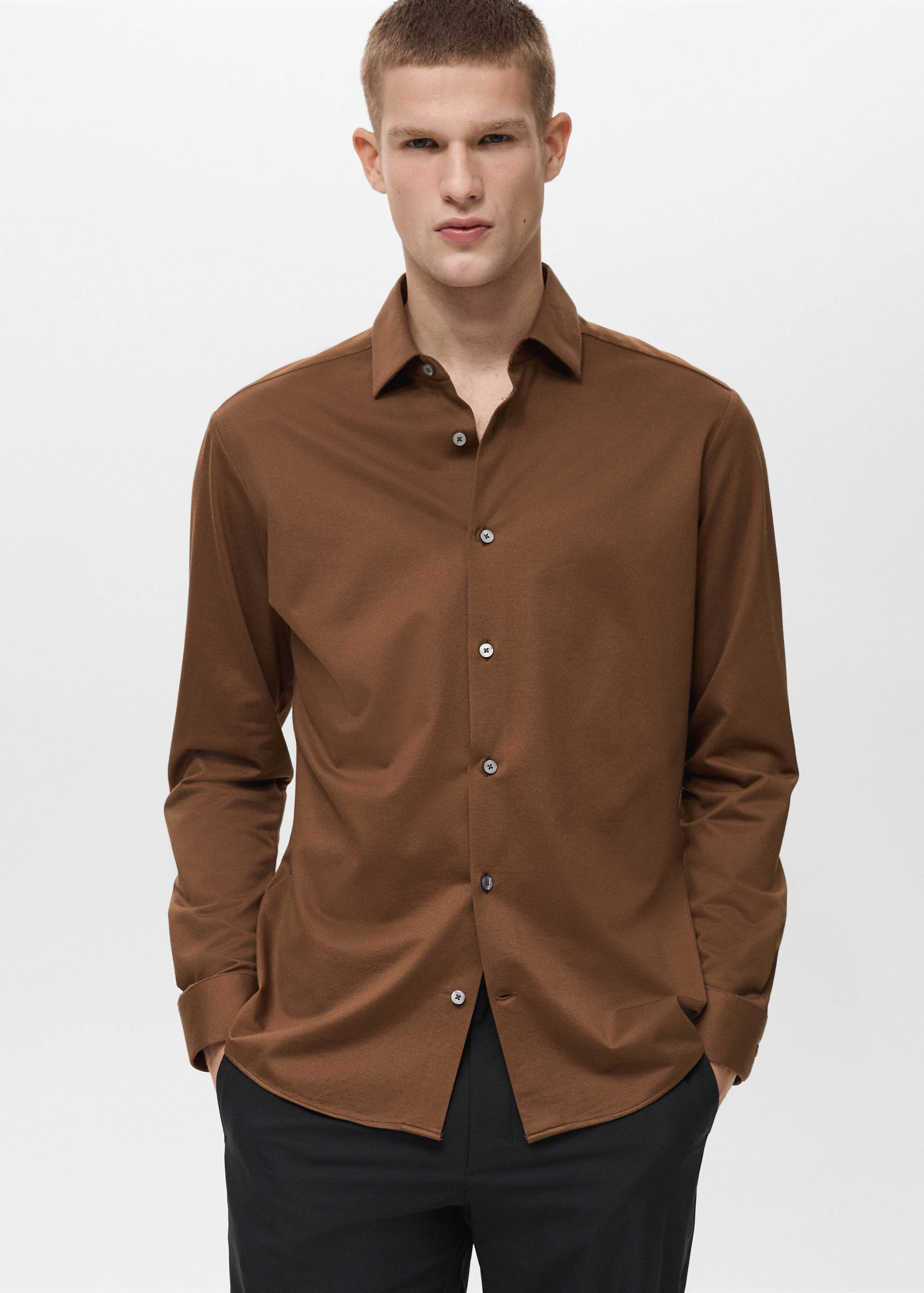 Comfort stretch non-iron shirt - Medium plane