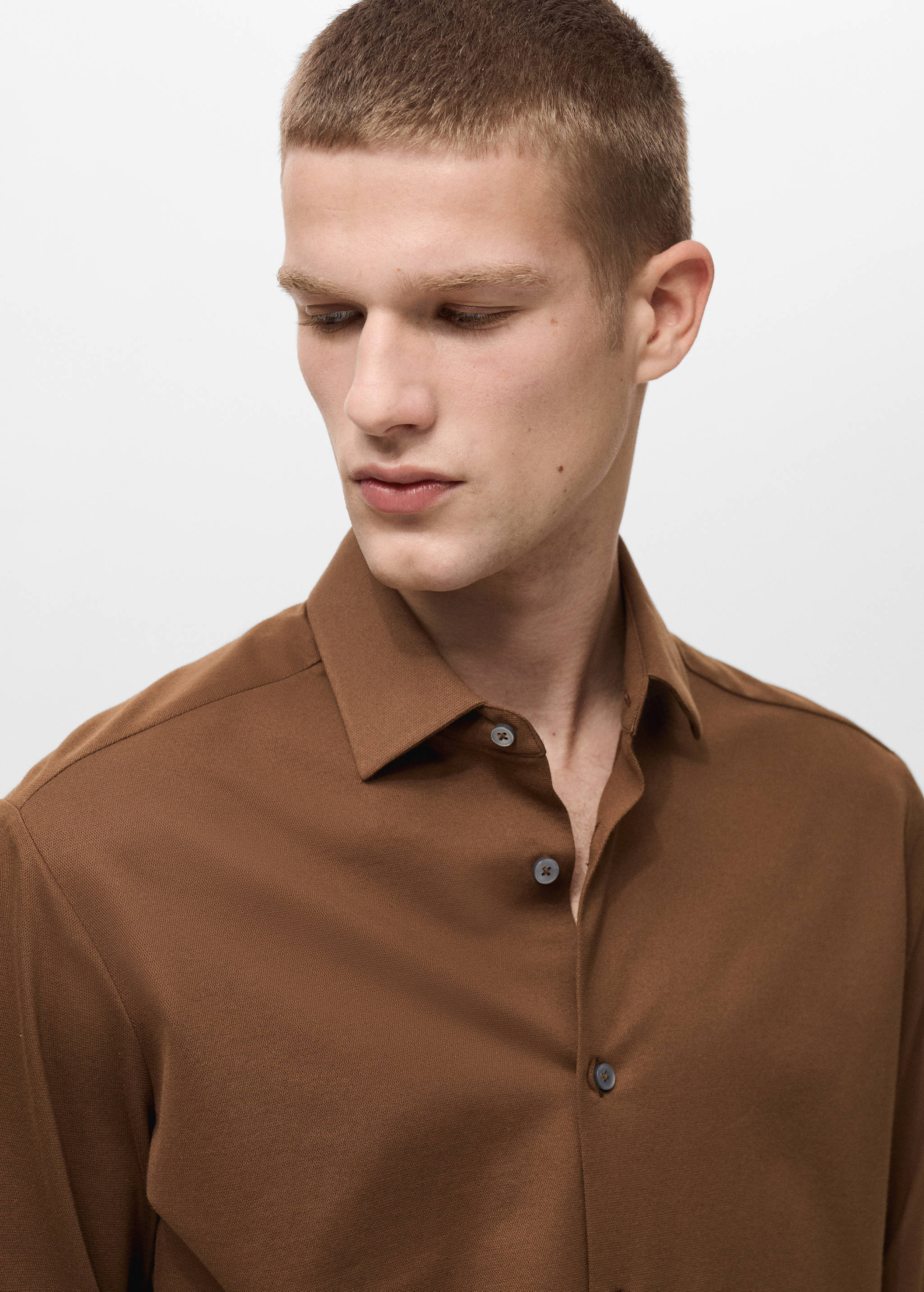 Comfort stretch non-iron shirt - Details of the article 1