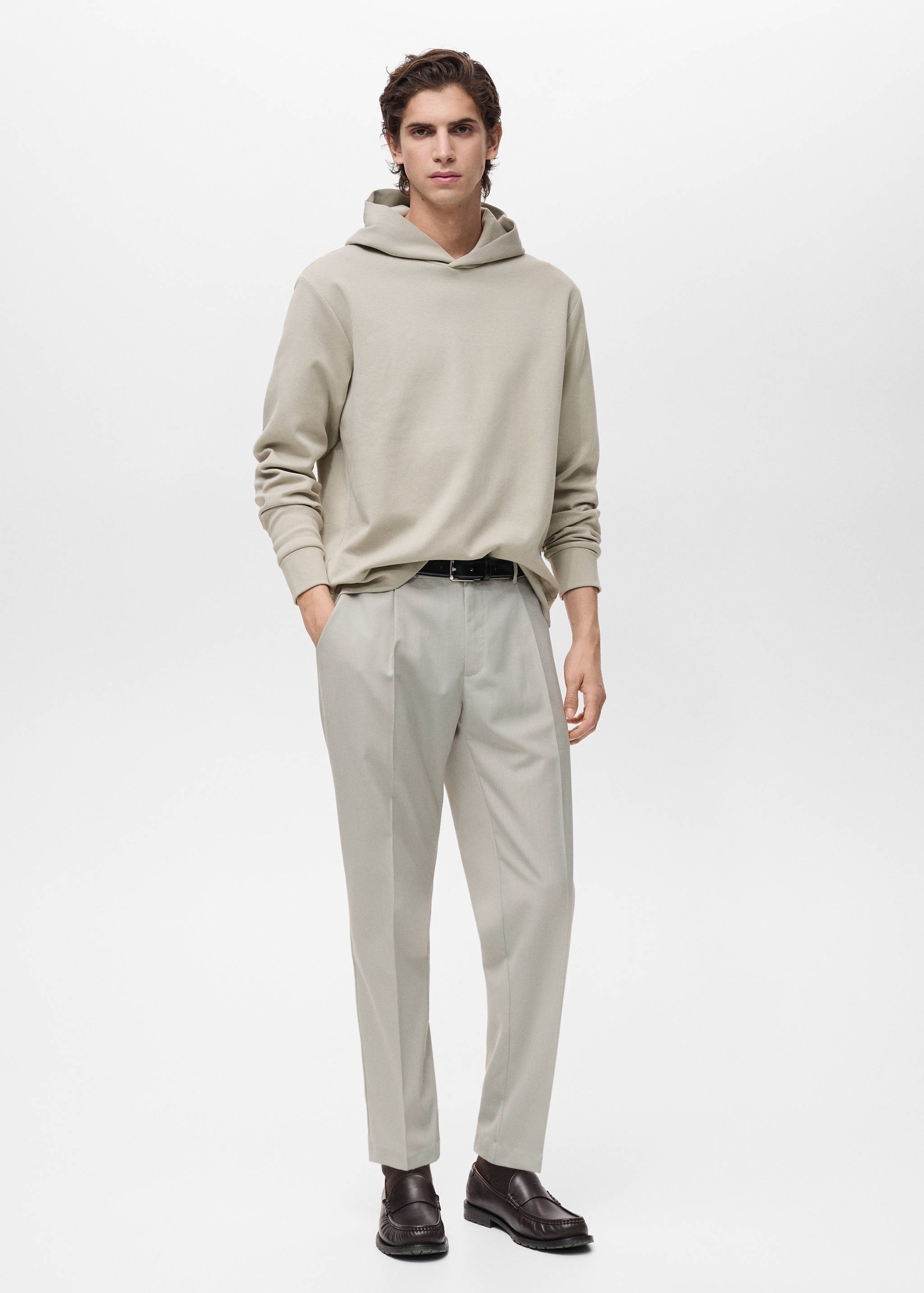 Regular-fit cotton hoodie - General plane