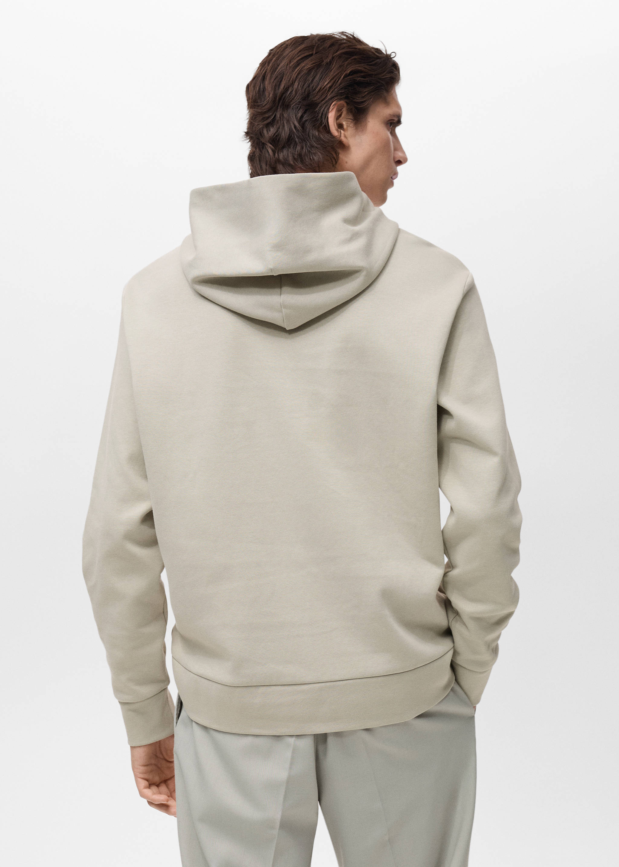 Regular-fit cotton hoodie - Reverse of the article