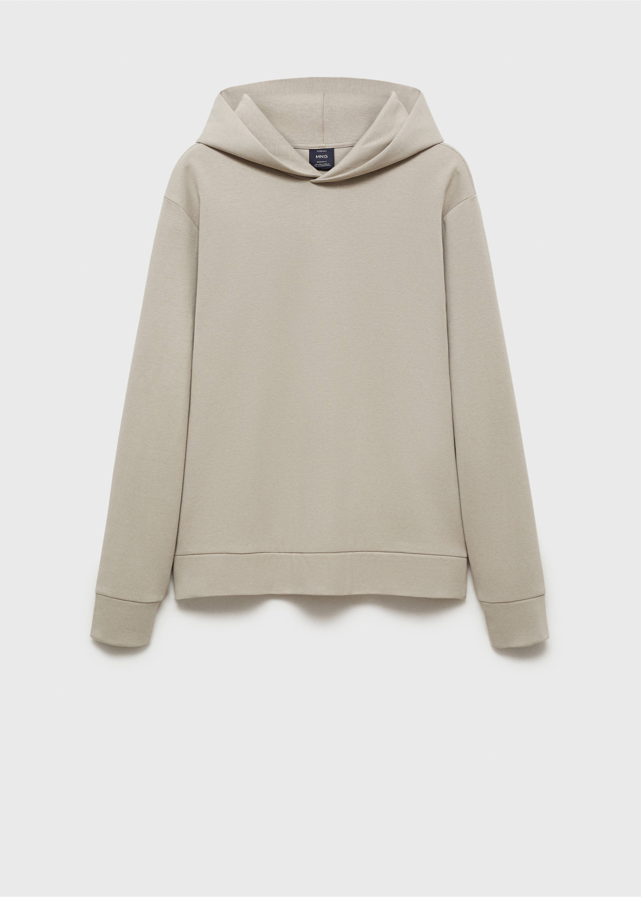 Sweat-shirt coton capuche regular-fit - Article sans modèle, Gris glacé. Ref: 87024410-00.