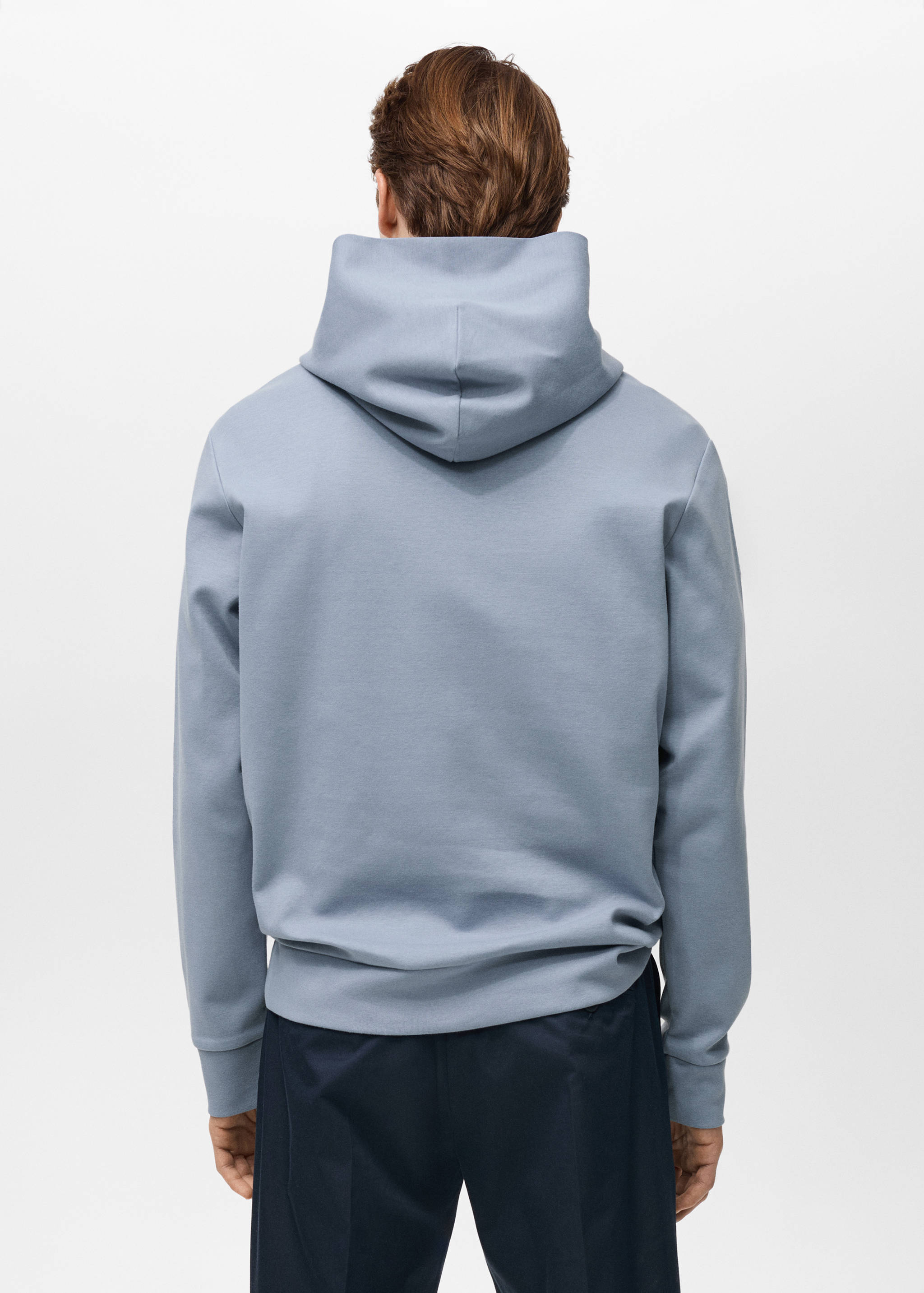 Regular-fit cotton hoodie - Reverse of the article