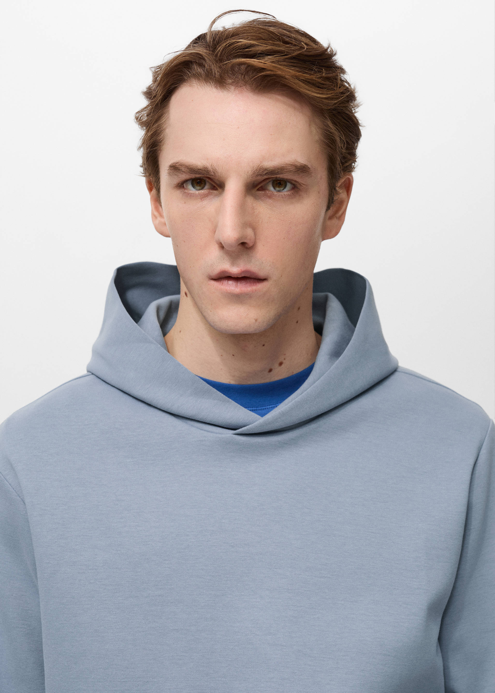 Regular-fit cotton hoodie - Details of the article 1