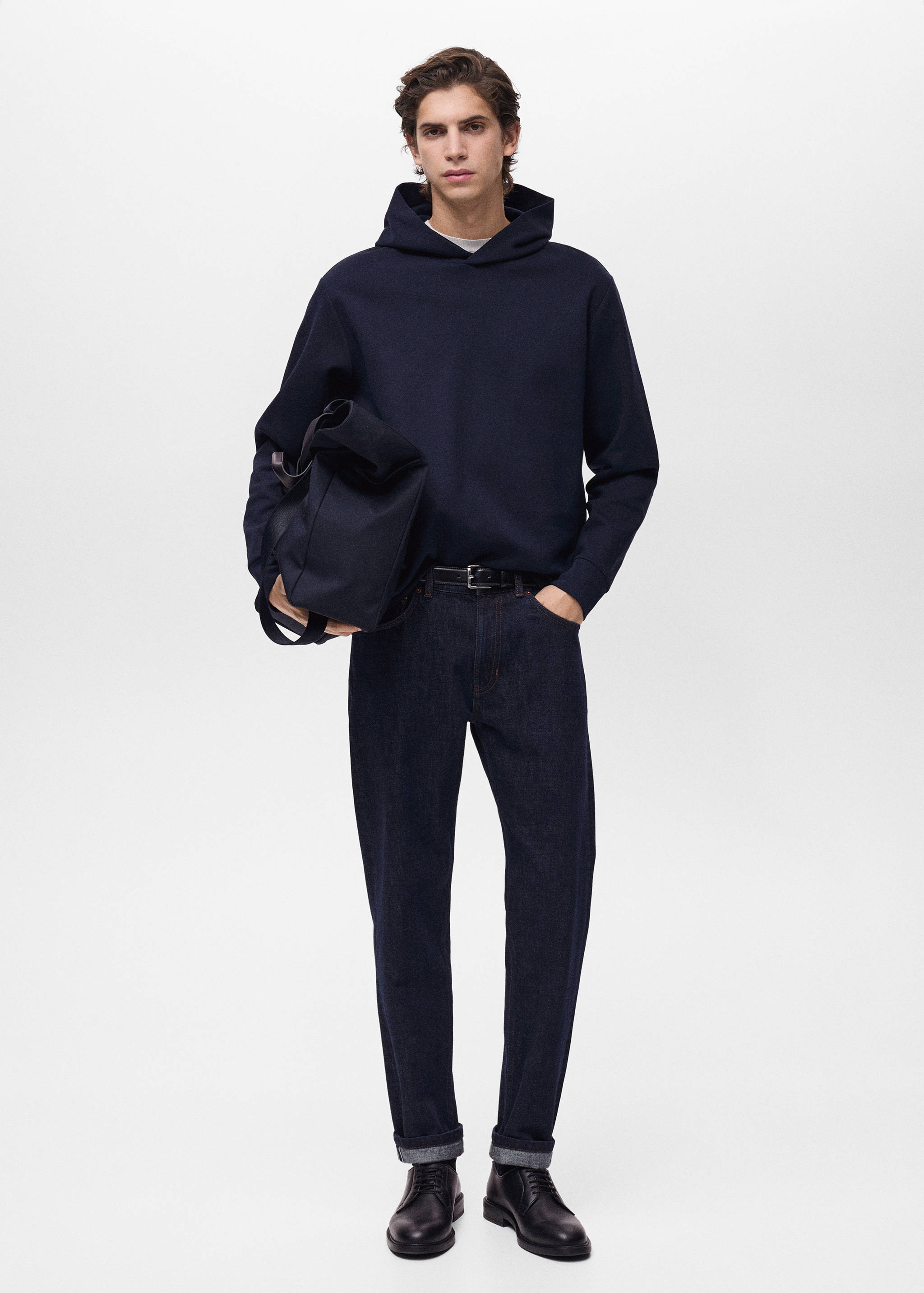 Regular-fit cotton hoodie - General plane