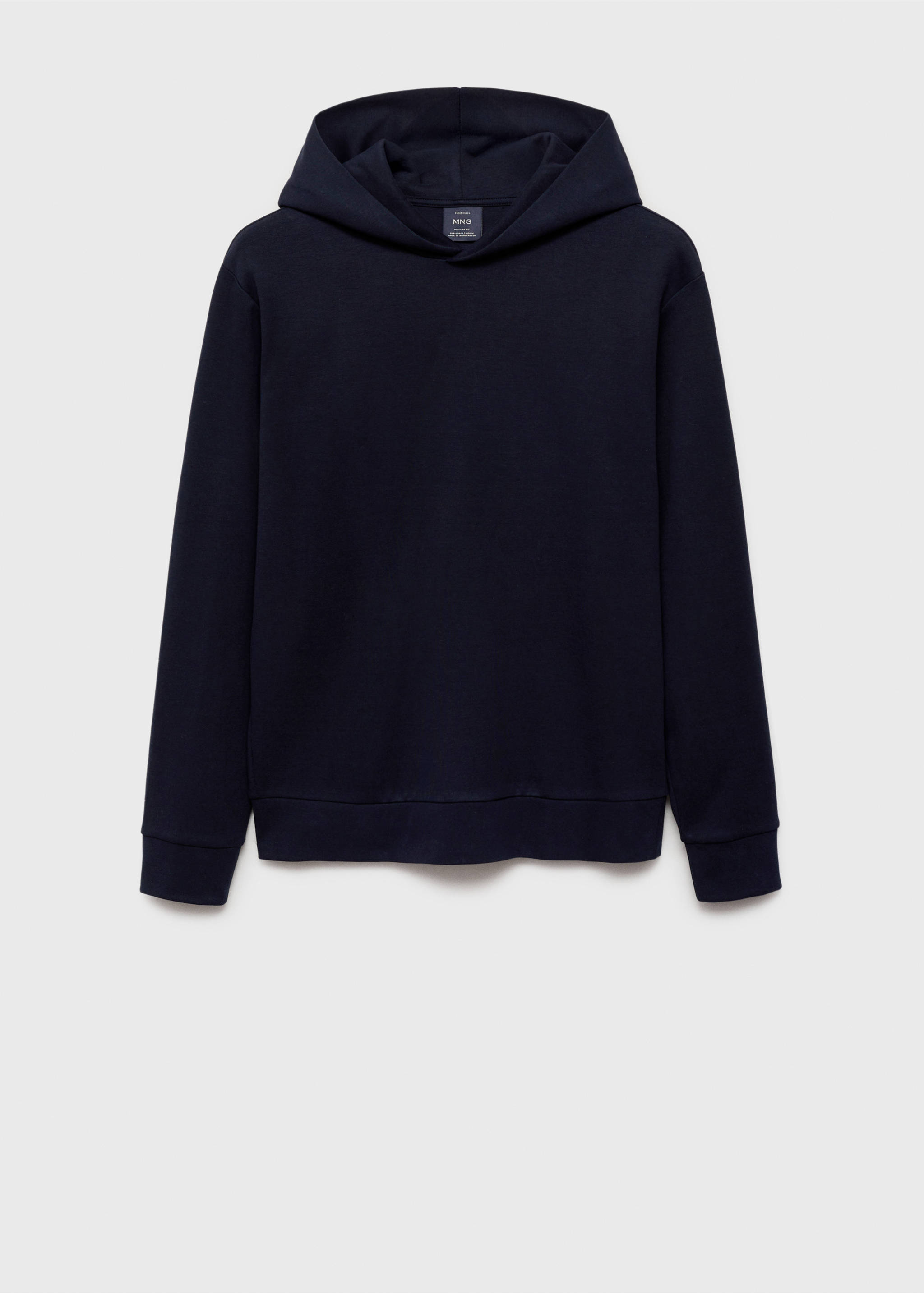 Regular-fit cotton hoodie - Article without model, Night Blue. Ref: 87024410-00.