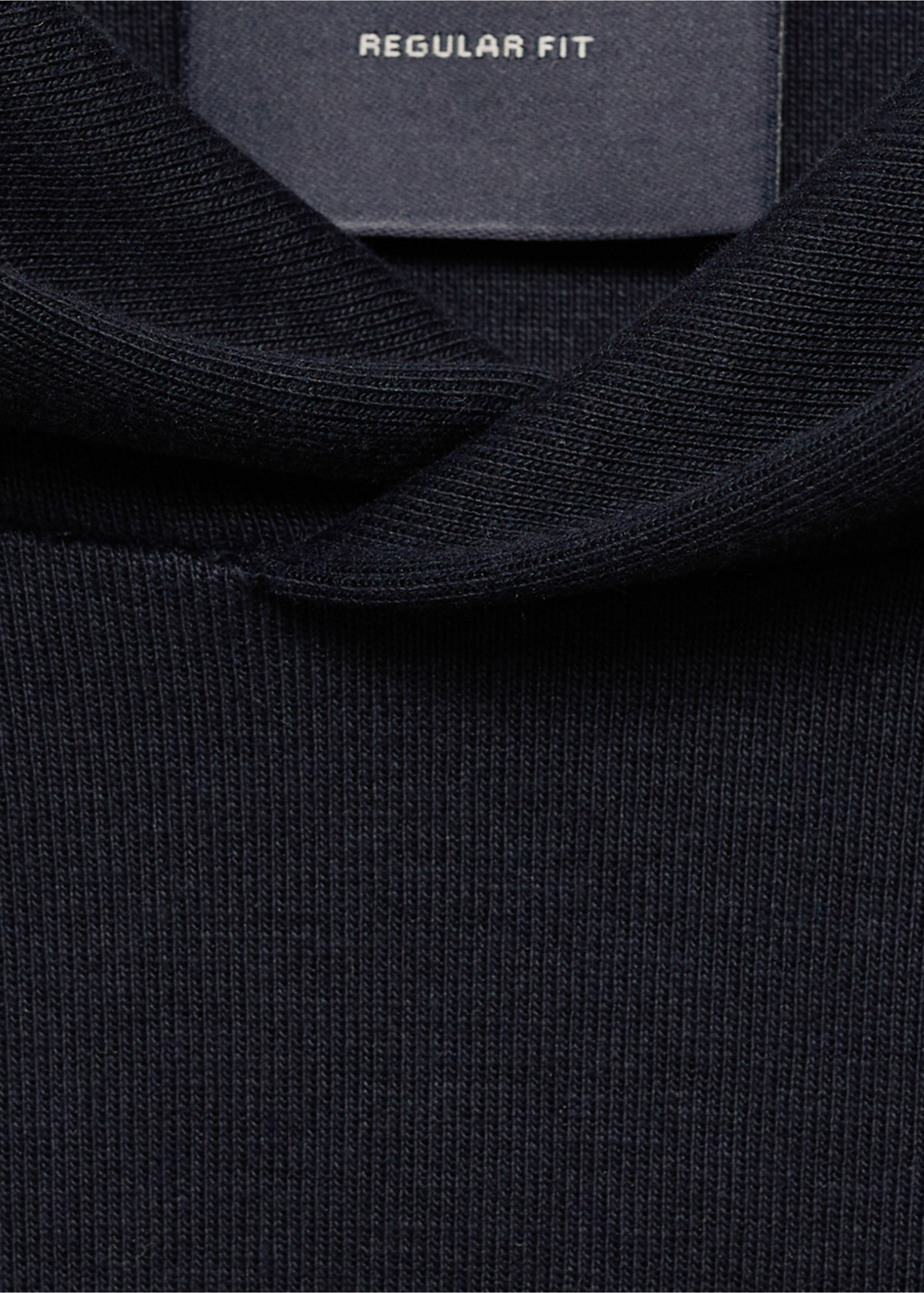 Regular-fit cotton hoodie - Details of the article 8, Night Blue. Ref: 87024410-00.