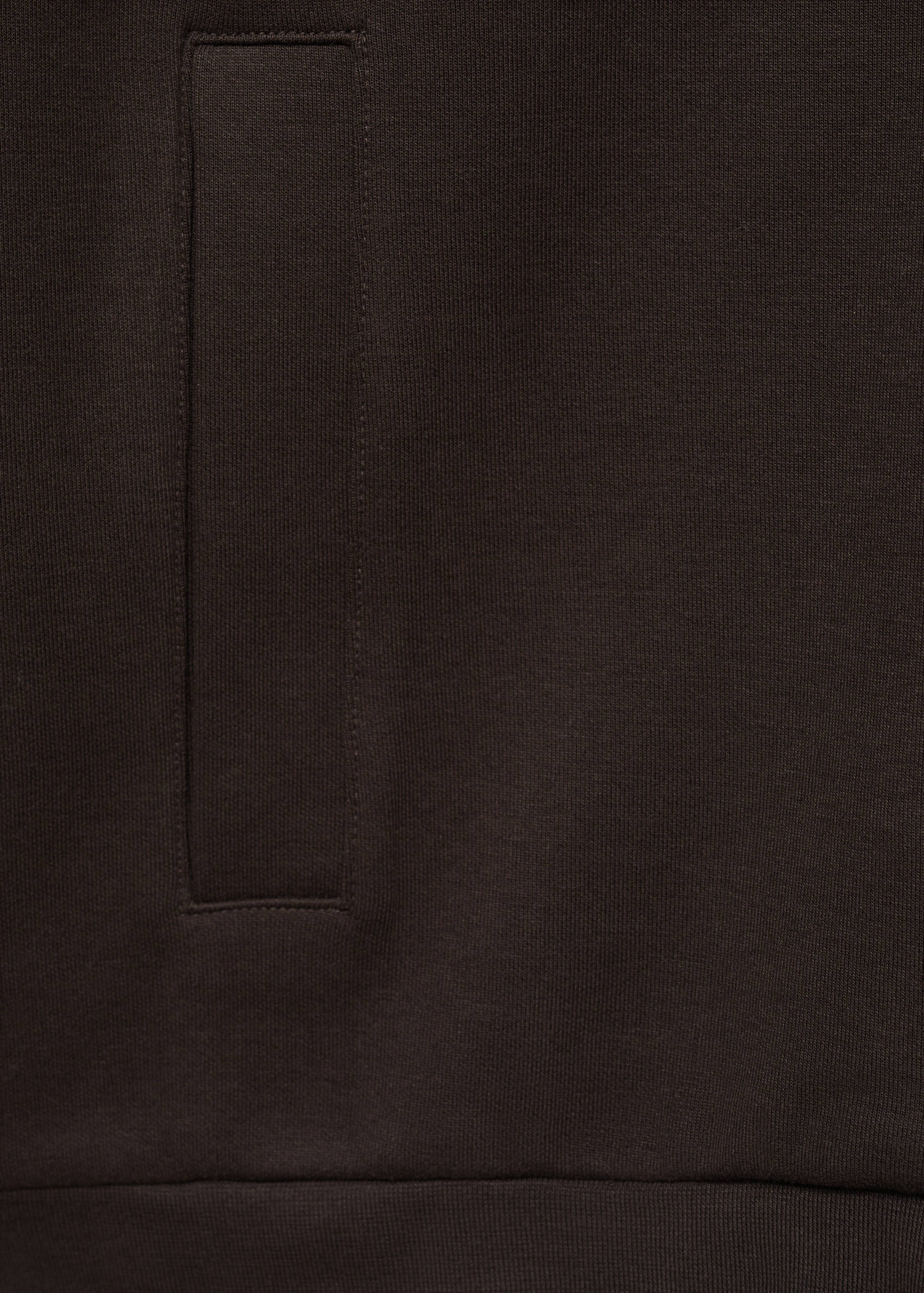 Cotton perkins-neck sweatshirt with zip - Details of the article 0