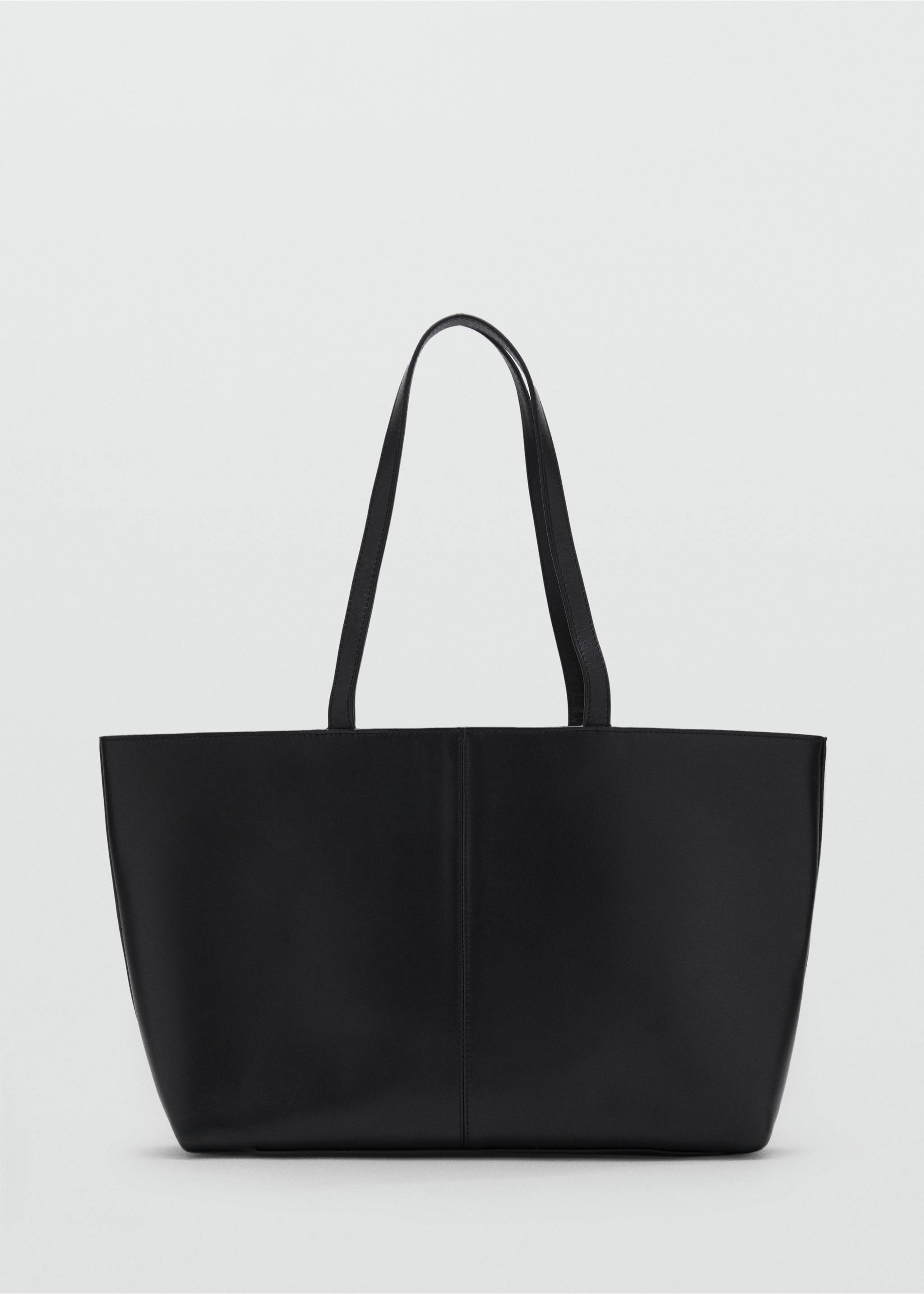 Medium leather shopper bag - Article without model, Black. Ref: 87024420-00.