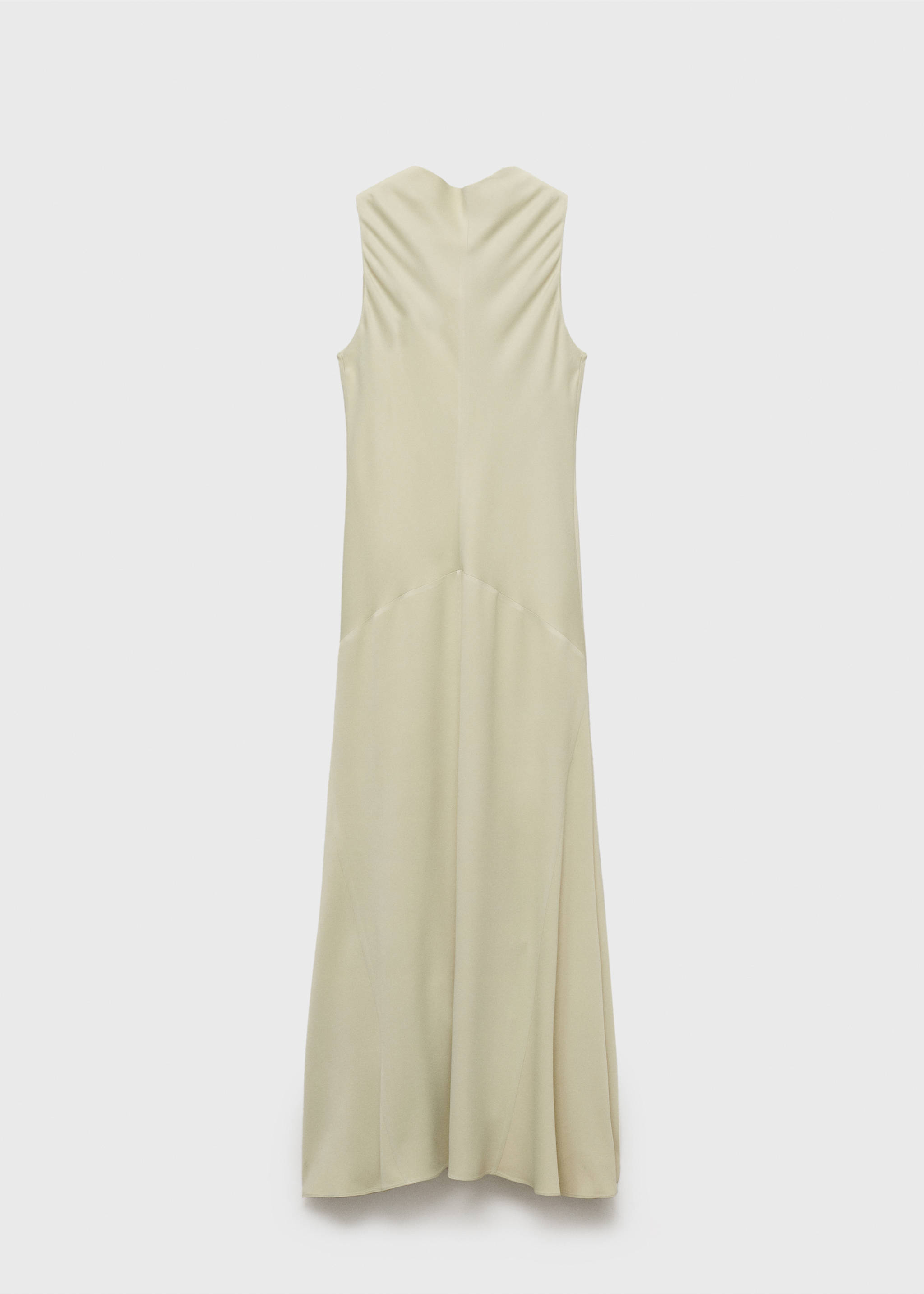 Satin dress with back opening - Article without model, Pastel Green. Ref: 87024423-00.