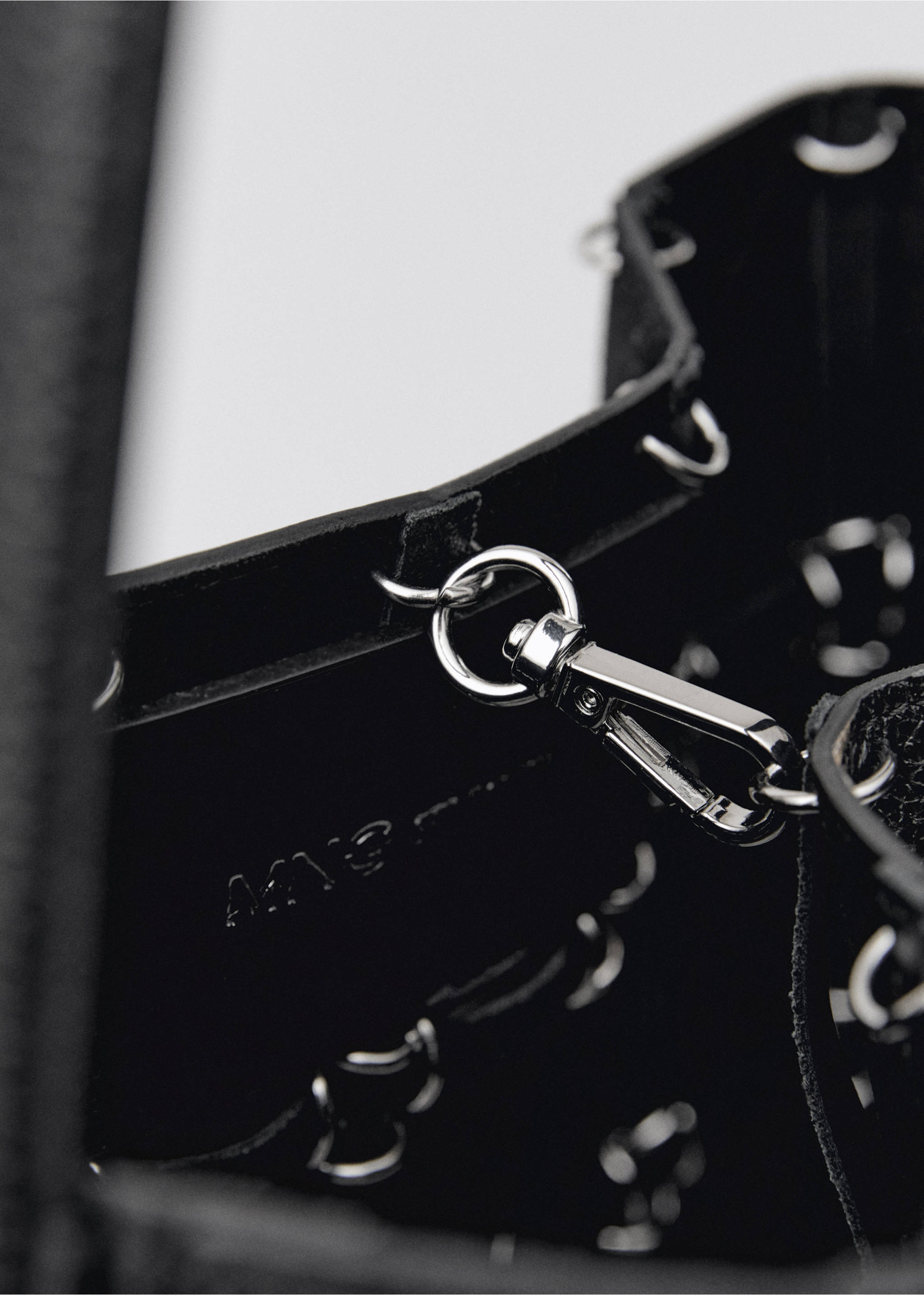 Bolso shopper piel patchwork combinado - Detalle del artículo 2, Negro. Ref: 87024425-00.