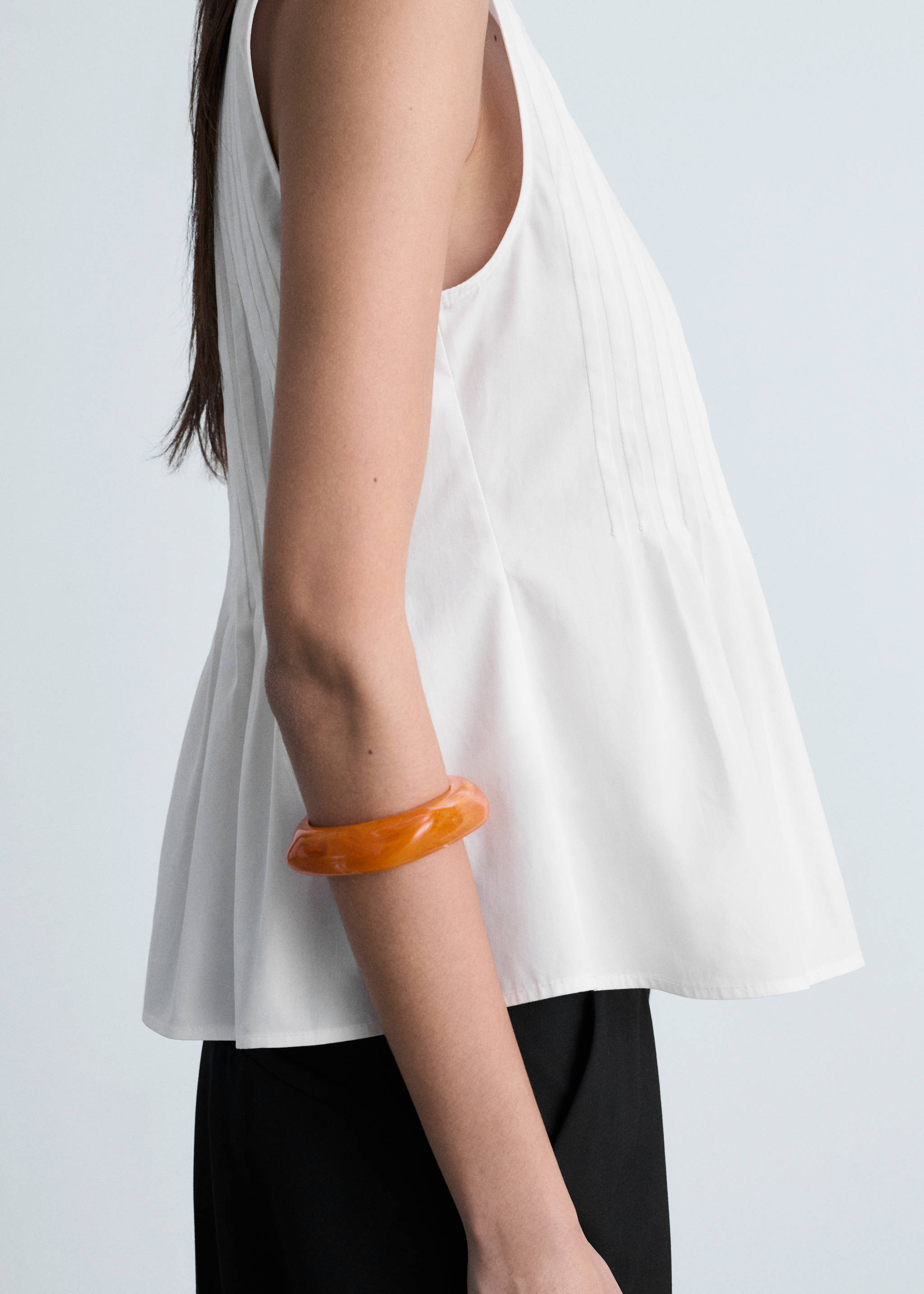 Cotton pleats top - Details of the article 6