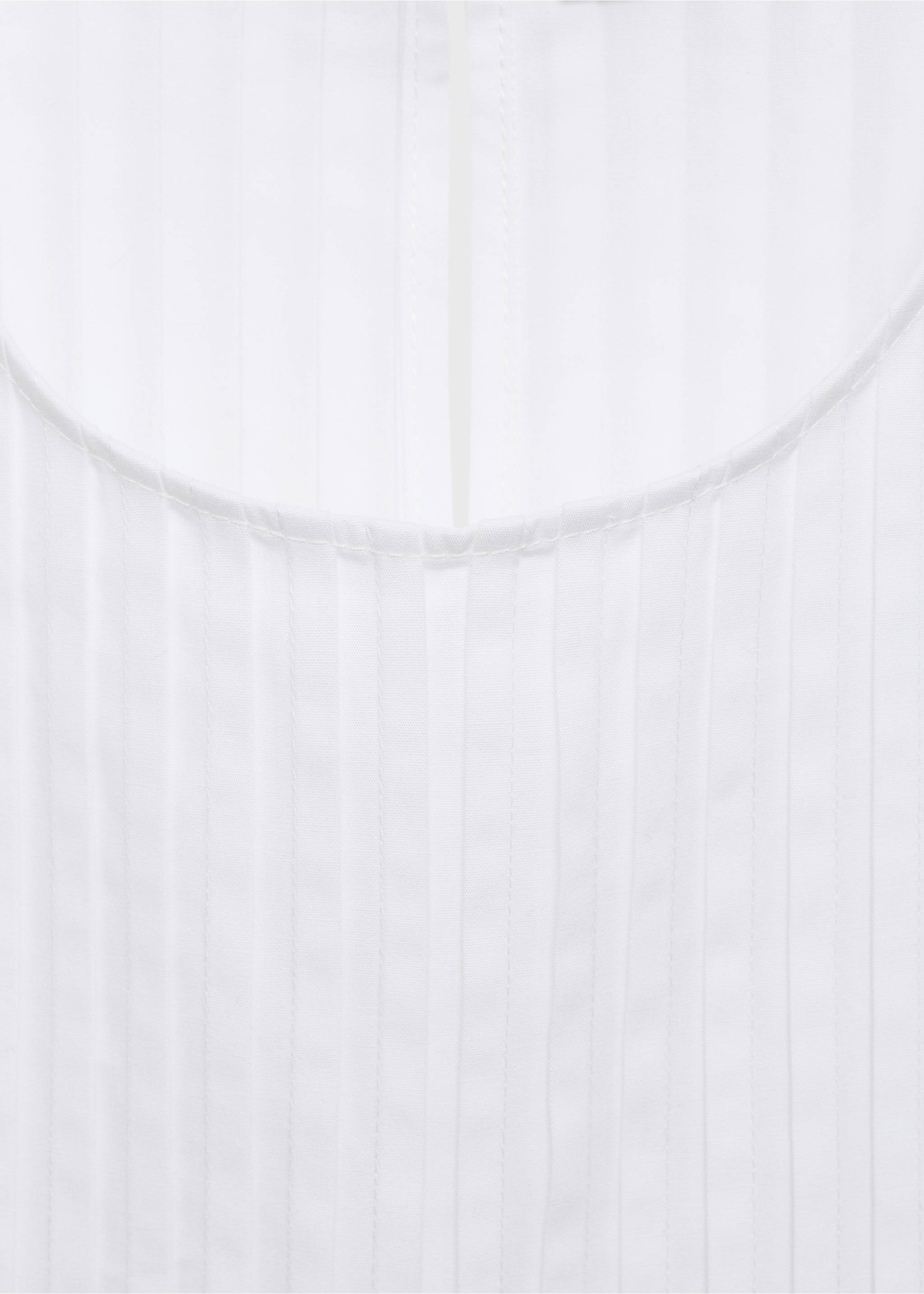 Cotton pleats top - Details of the article 8, White. Ref: 87024777-00.