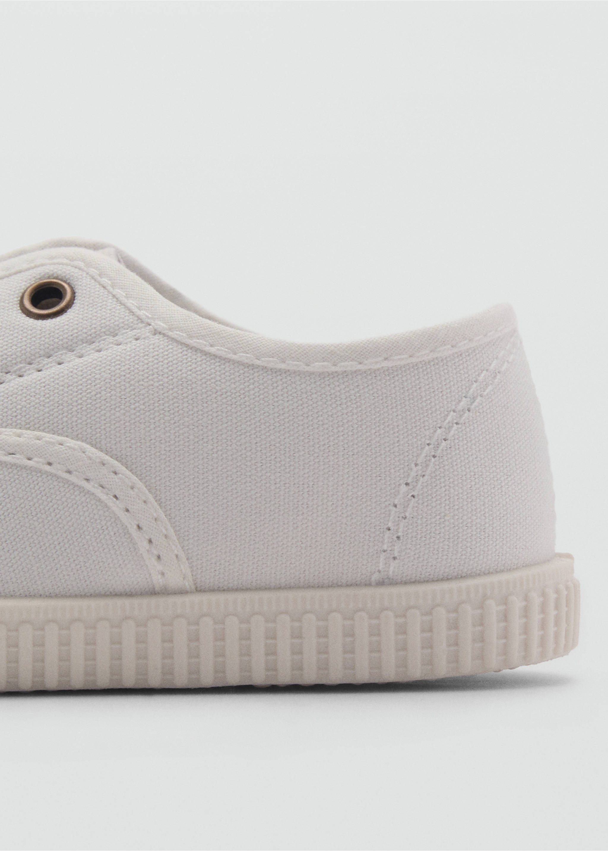 Elastic panel sneakers - Details of the article 1, White. Ref: 87024782-00.