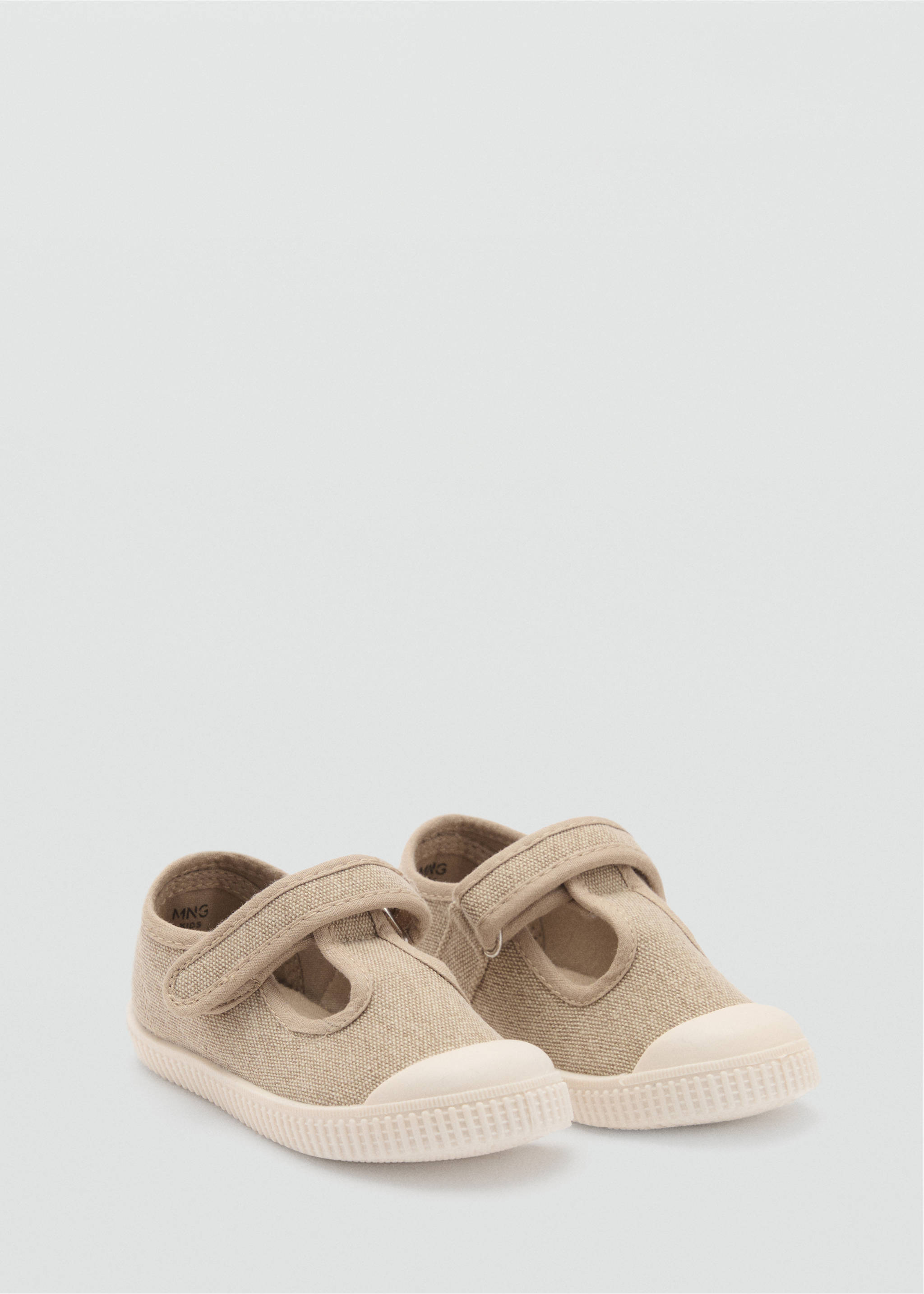 Velcro fastening strap sneakers - Medium plane, Sand. Ref: 87024784-00.