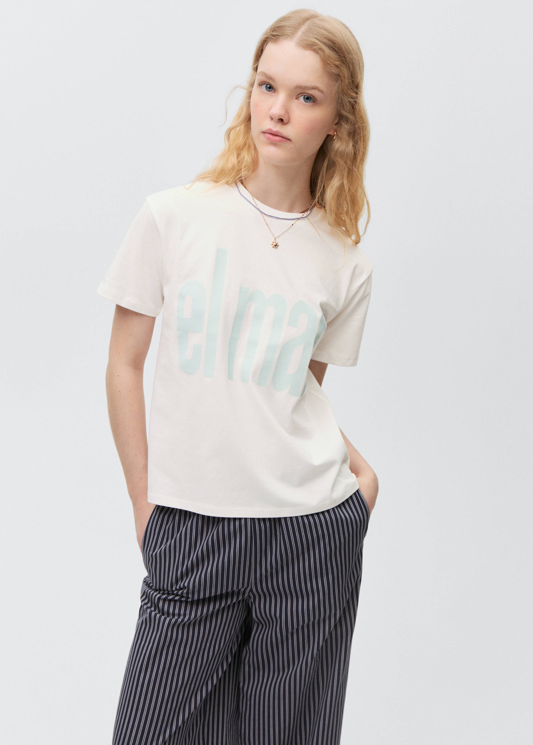 T-shirt coton message - Plan moyen