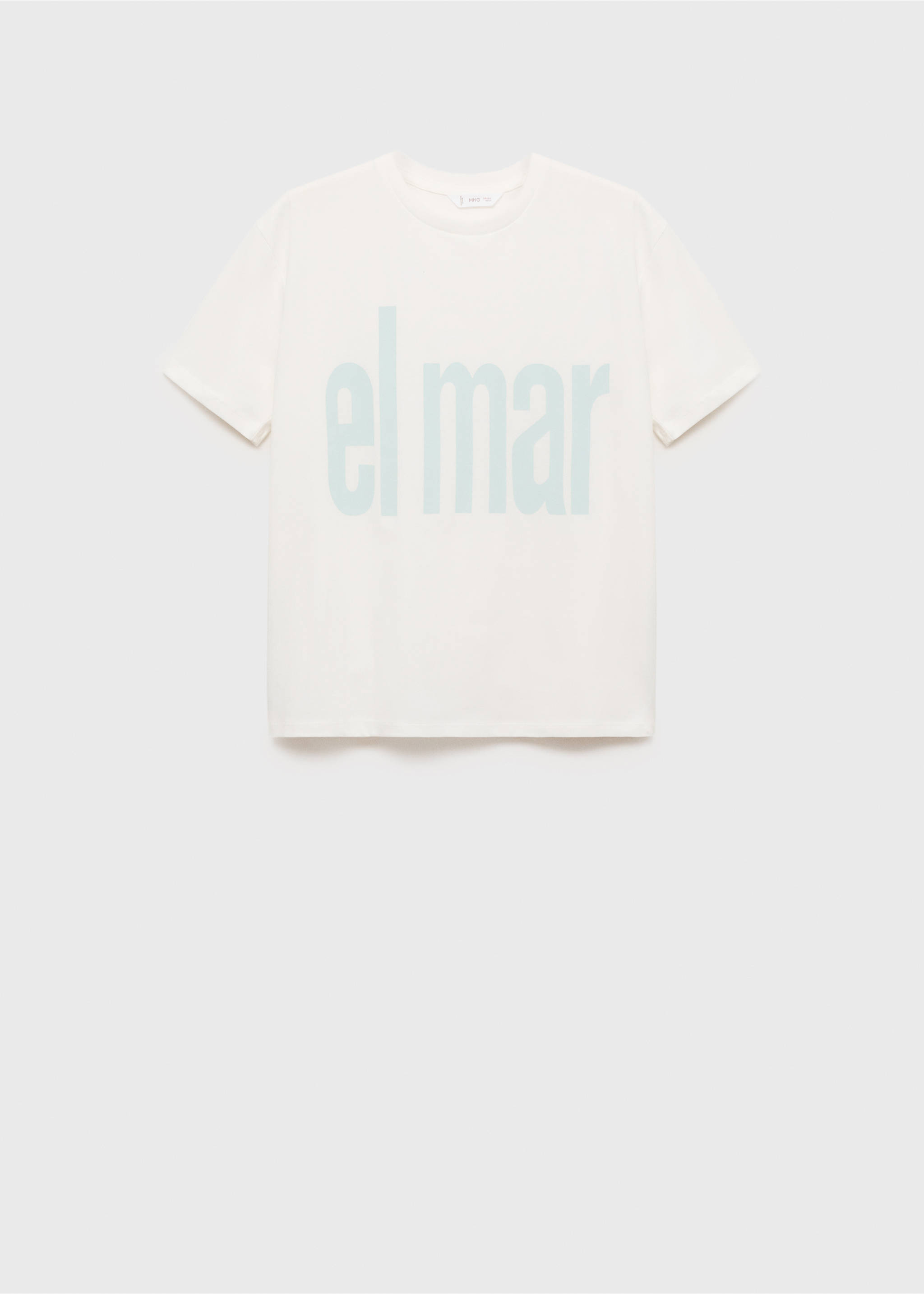 T-shirt coton message - Article sans modèle, Blanc cassé. Ref: 87024787-00.