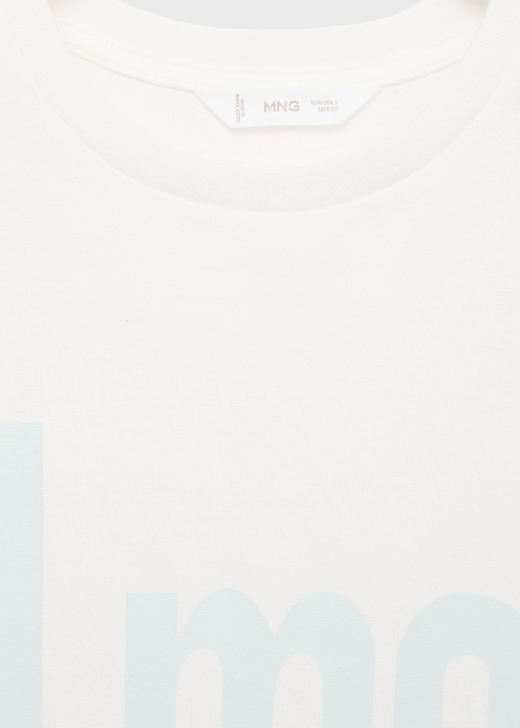 T-shirt coton message - Détail de l'article 0, Blanc cassé. Ref: 87024787-00.