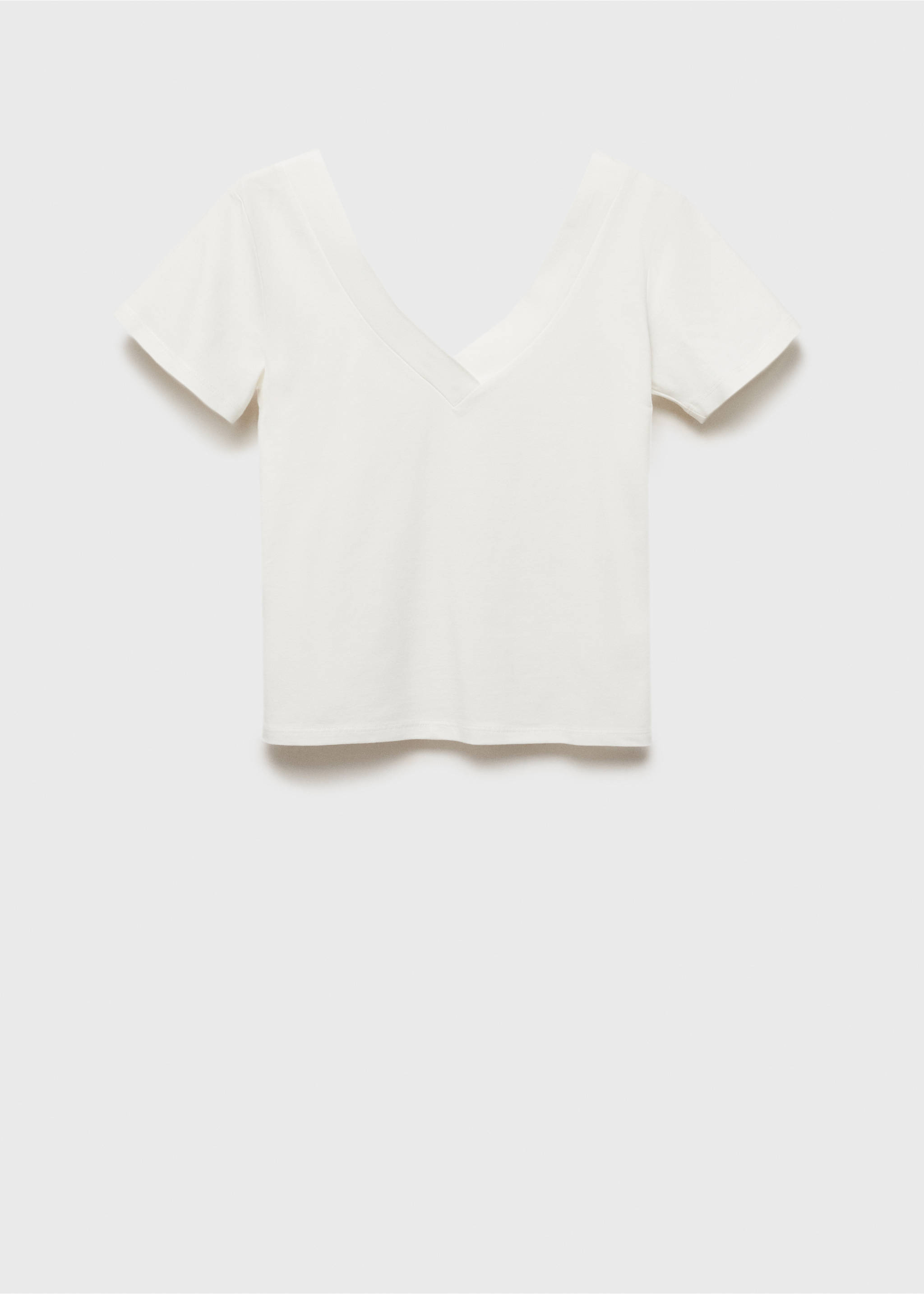 Samarreta crop punt - Article sense model, Blanc trencat. Ref: 87024788-00.