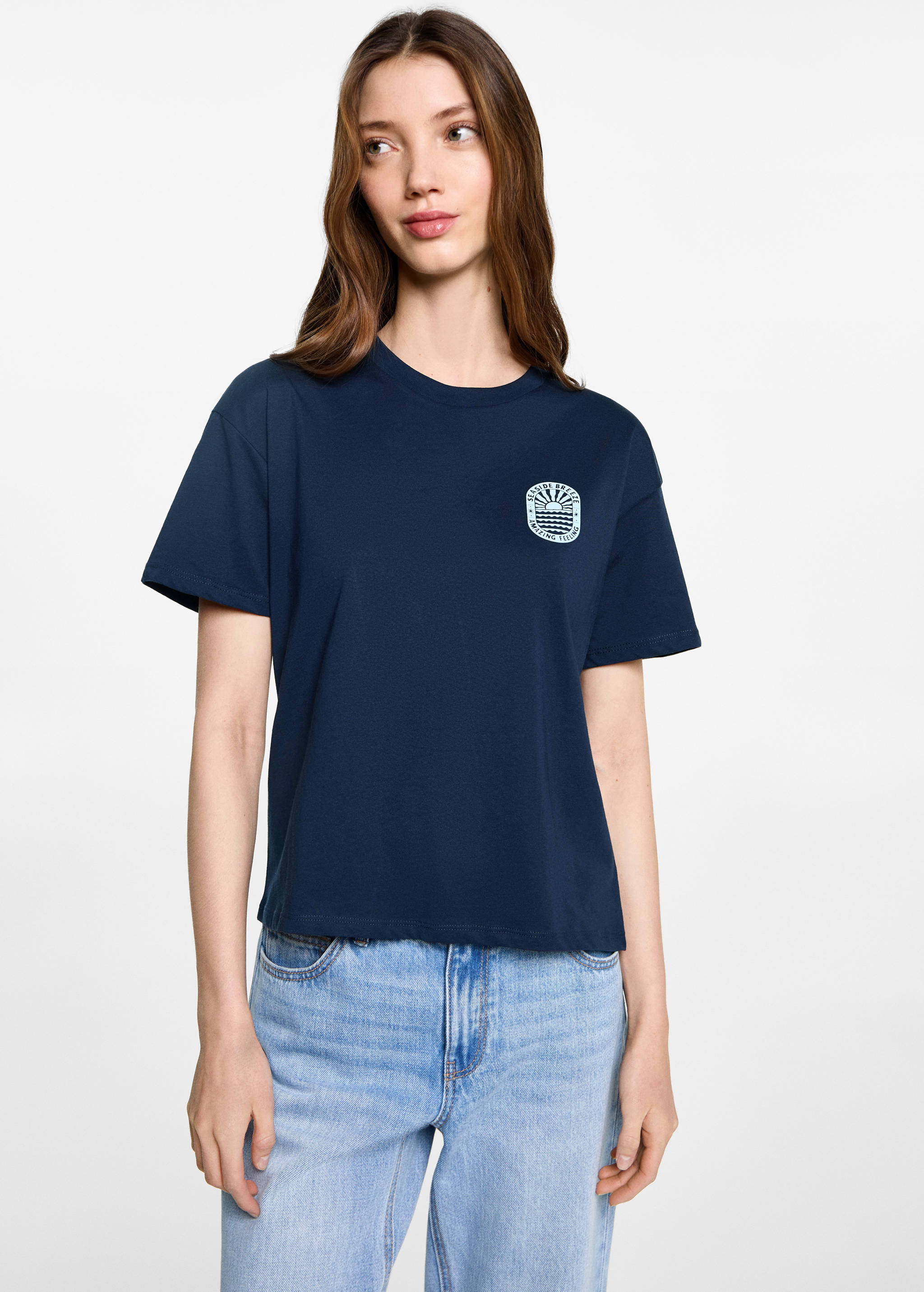 Samarreta dibuix estampat - Pla mig