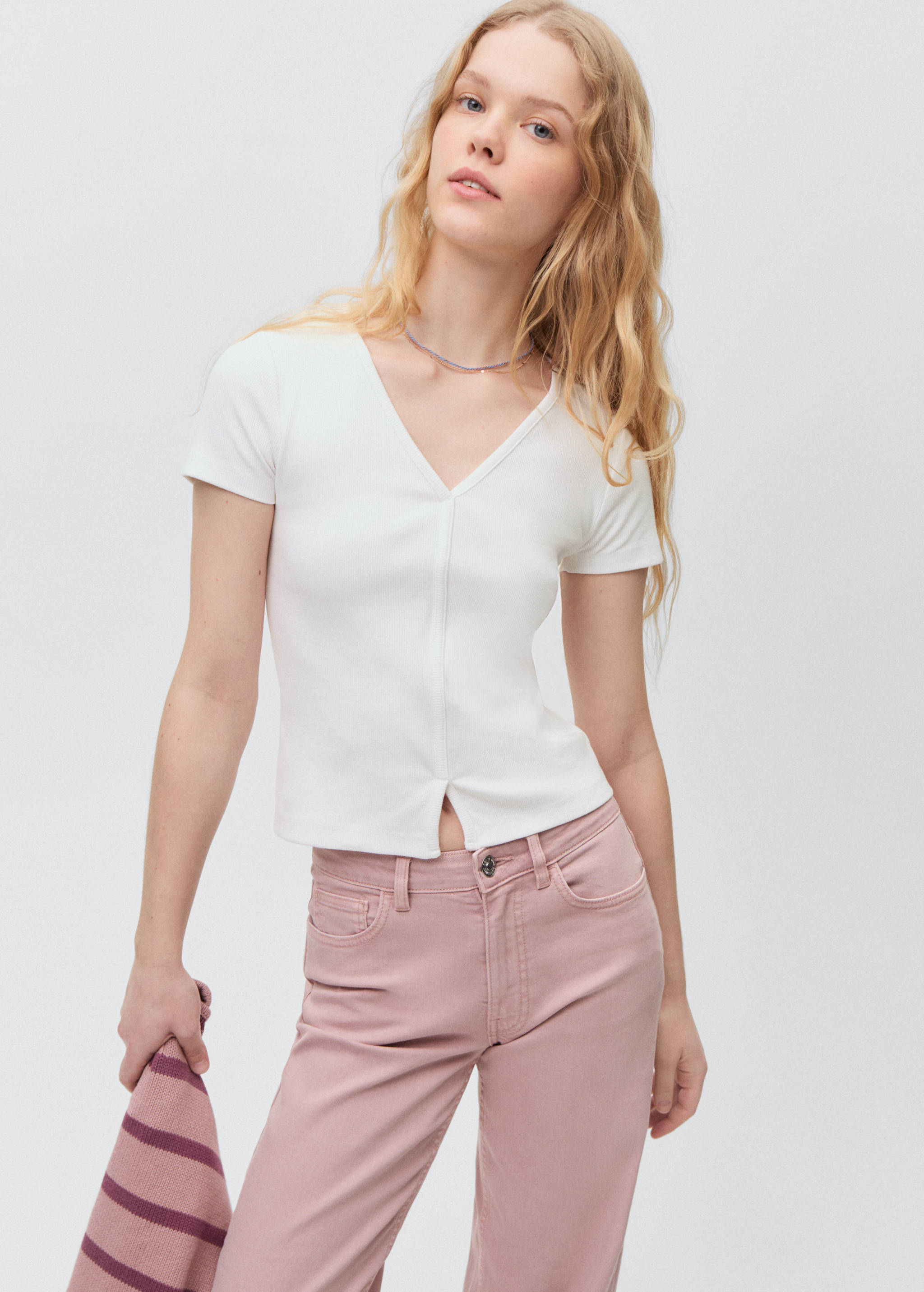 Shirt mit Ziernaht - Mittlere Ansicht