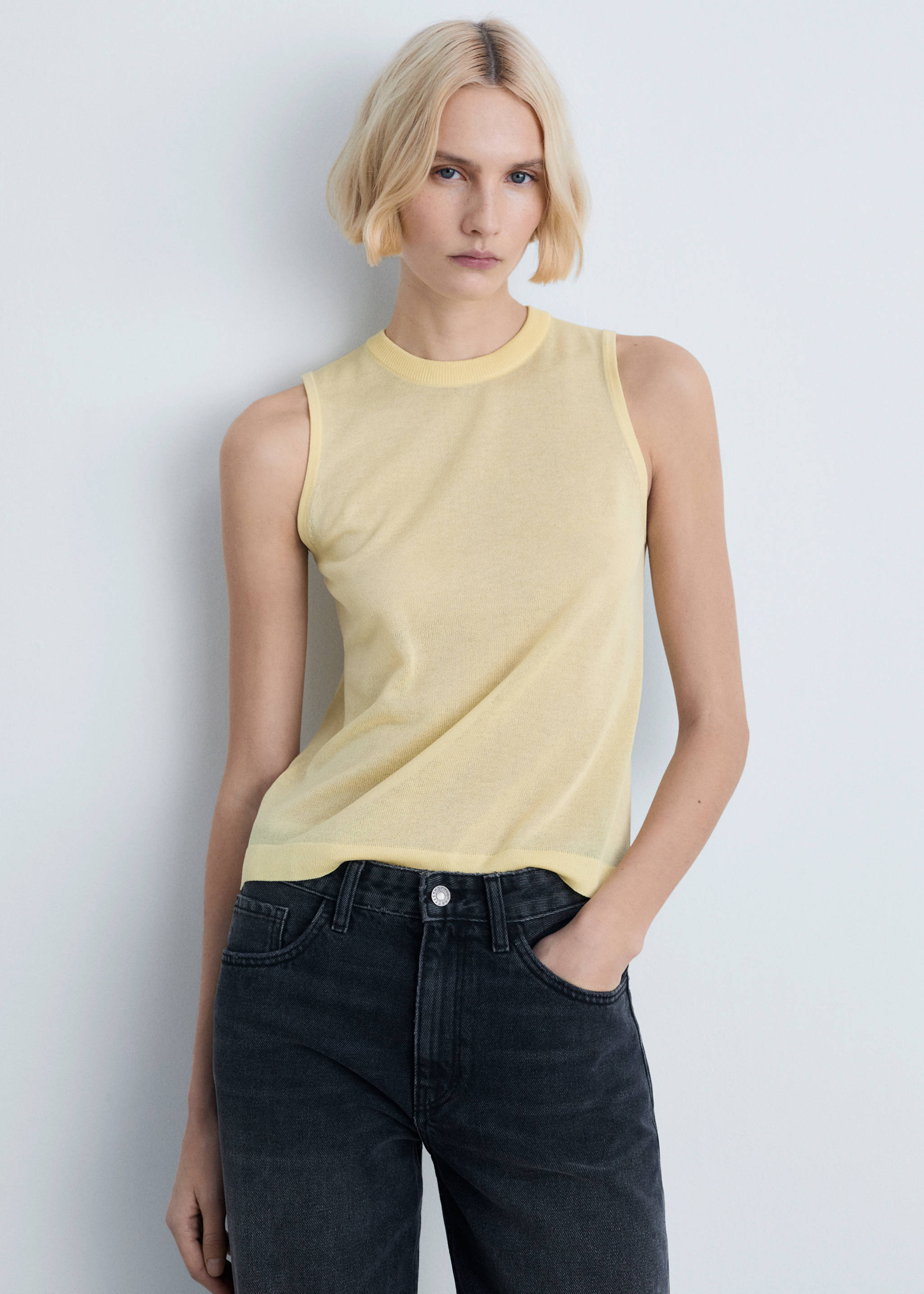 Top maglia senza maniche - Piano medio