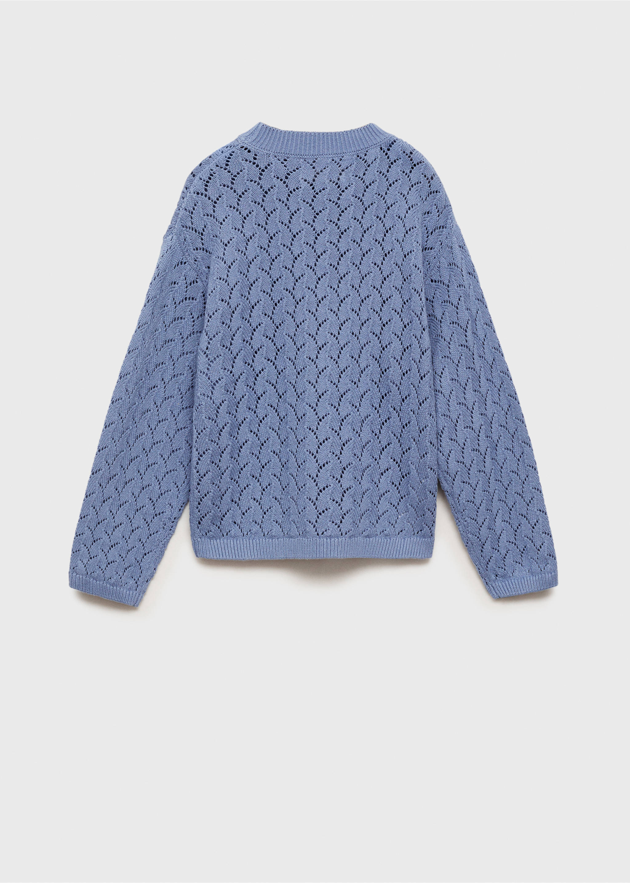 Jersey punto calado - Reverso del artículo, Azul. Ref: 87024794-00.