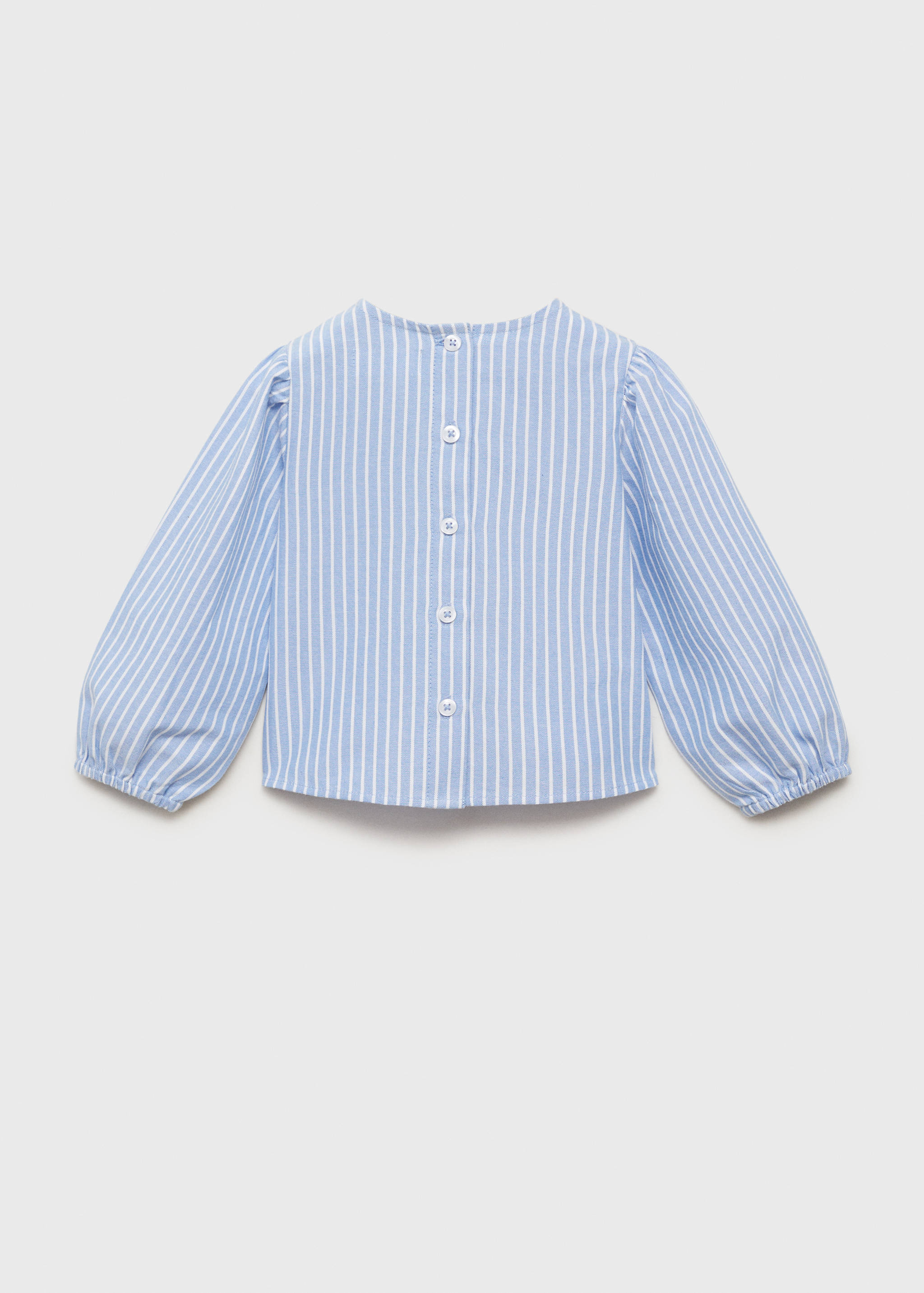 Gestreifte Baumwollbluse - Rückseite des Artikels