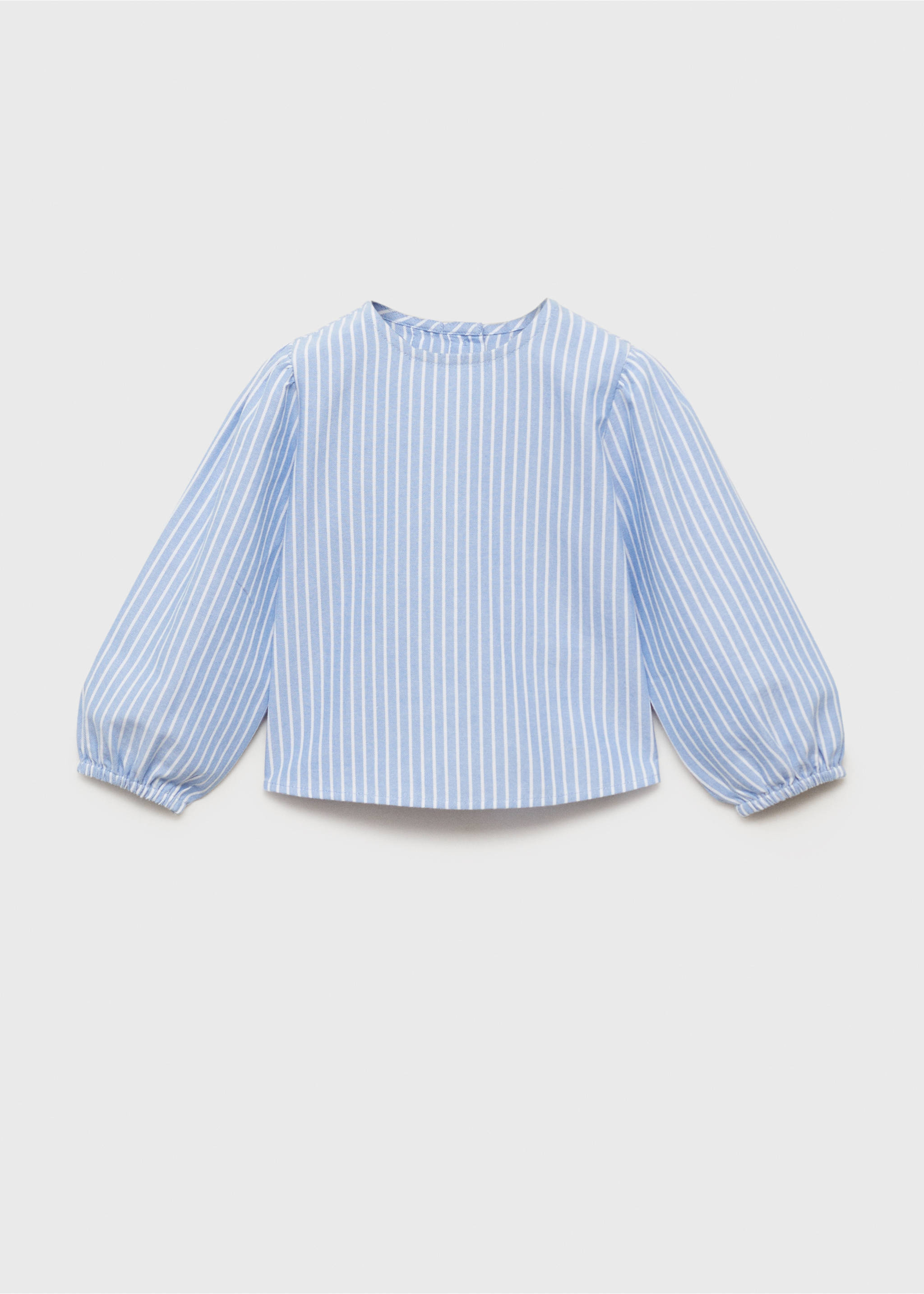 Gestreifte Baumwollbluse - Artikel ohne Model, Indigoblau. Ref: 87024796-00.