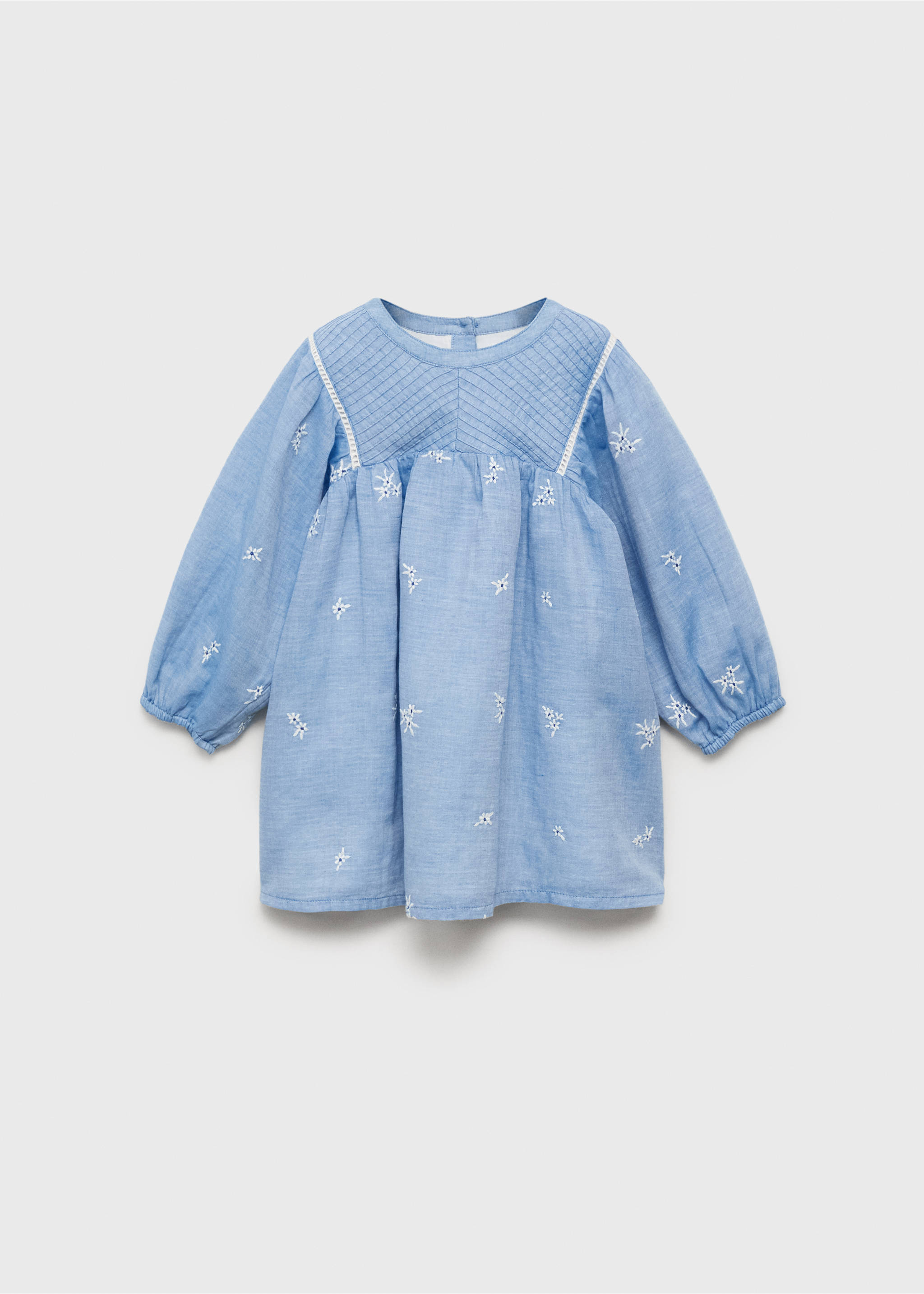 Vestido bordado algodón - Artículo sin modelo, Azul celeste. Ref: 87024797-00.
