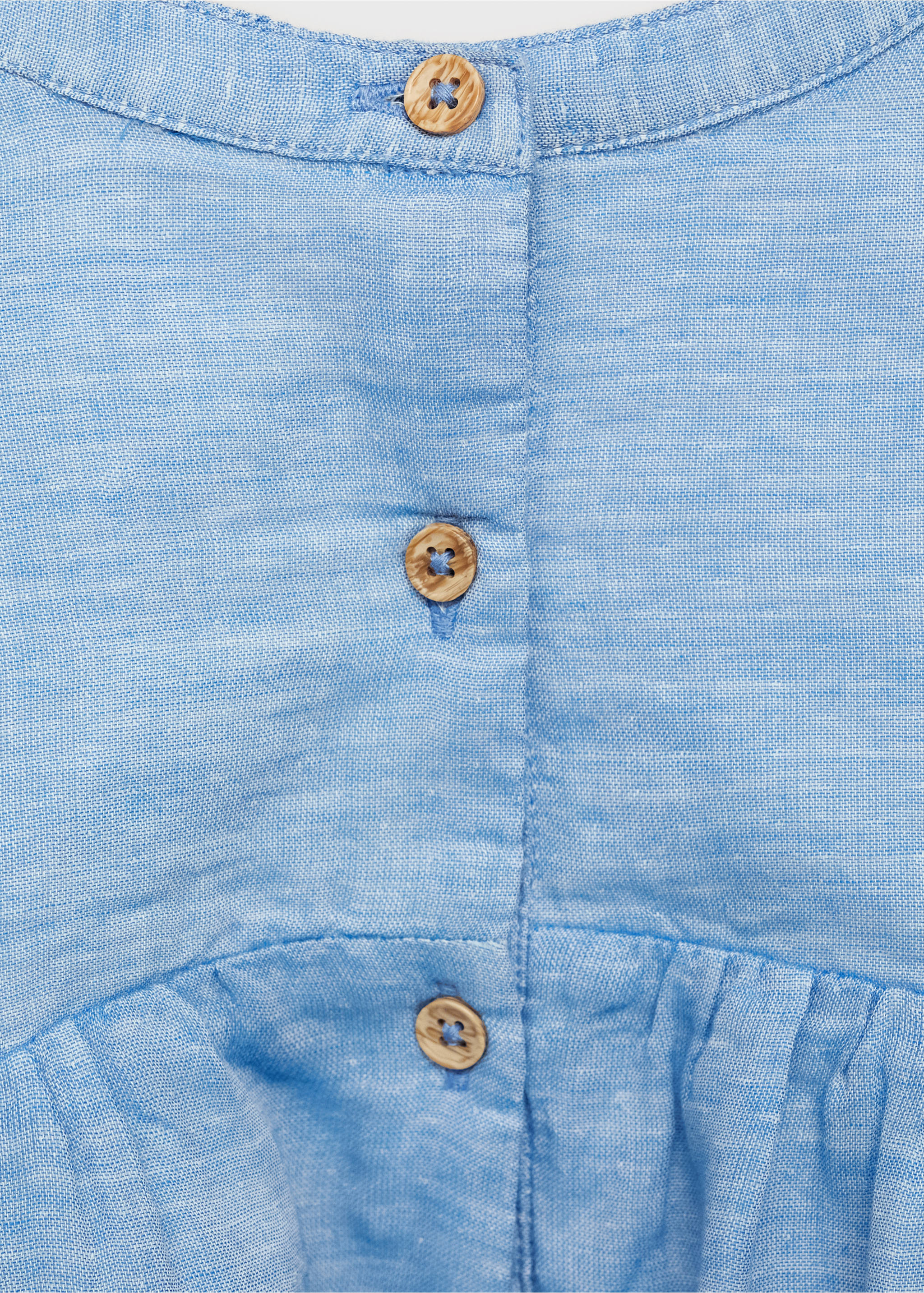 Vestido bordado algodón - Detalle del artículo 0, Azul celeste. Ref: 87024797-00.