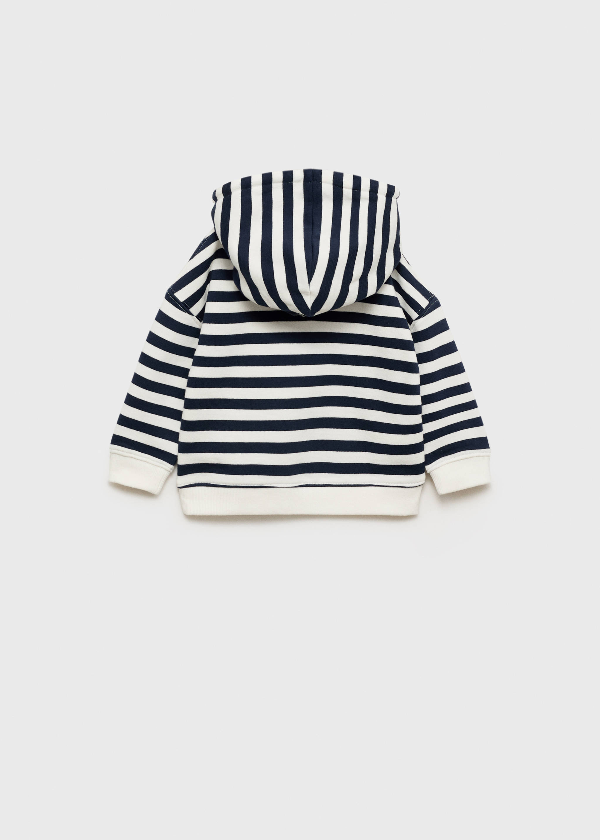 Gestreiftes Sweatshirt mit Kapuze - Rückseite des Artikels