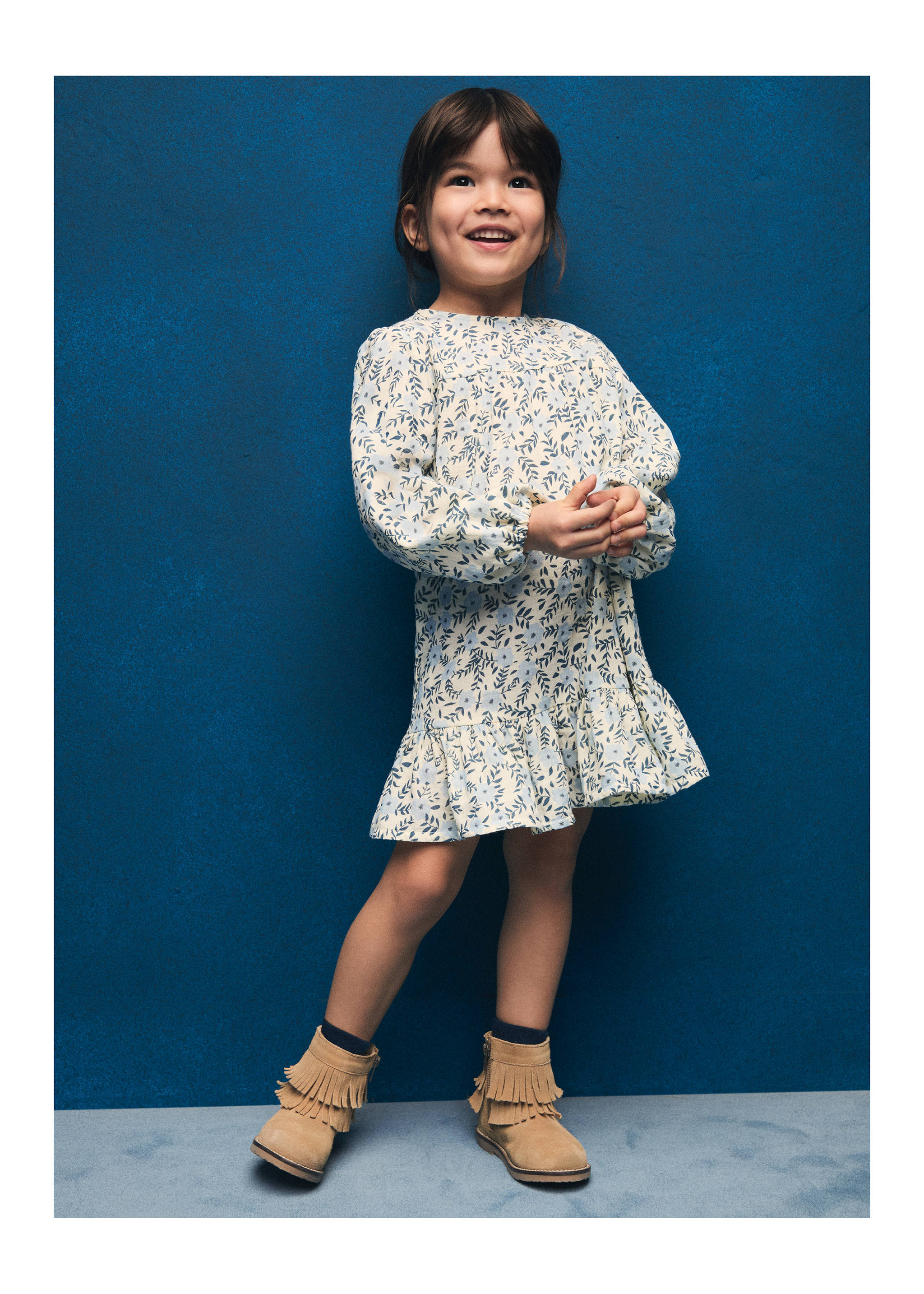 Printed cotton dress - Details of the article 2, Ecru. Ref: 87024799-00.