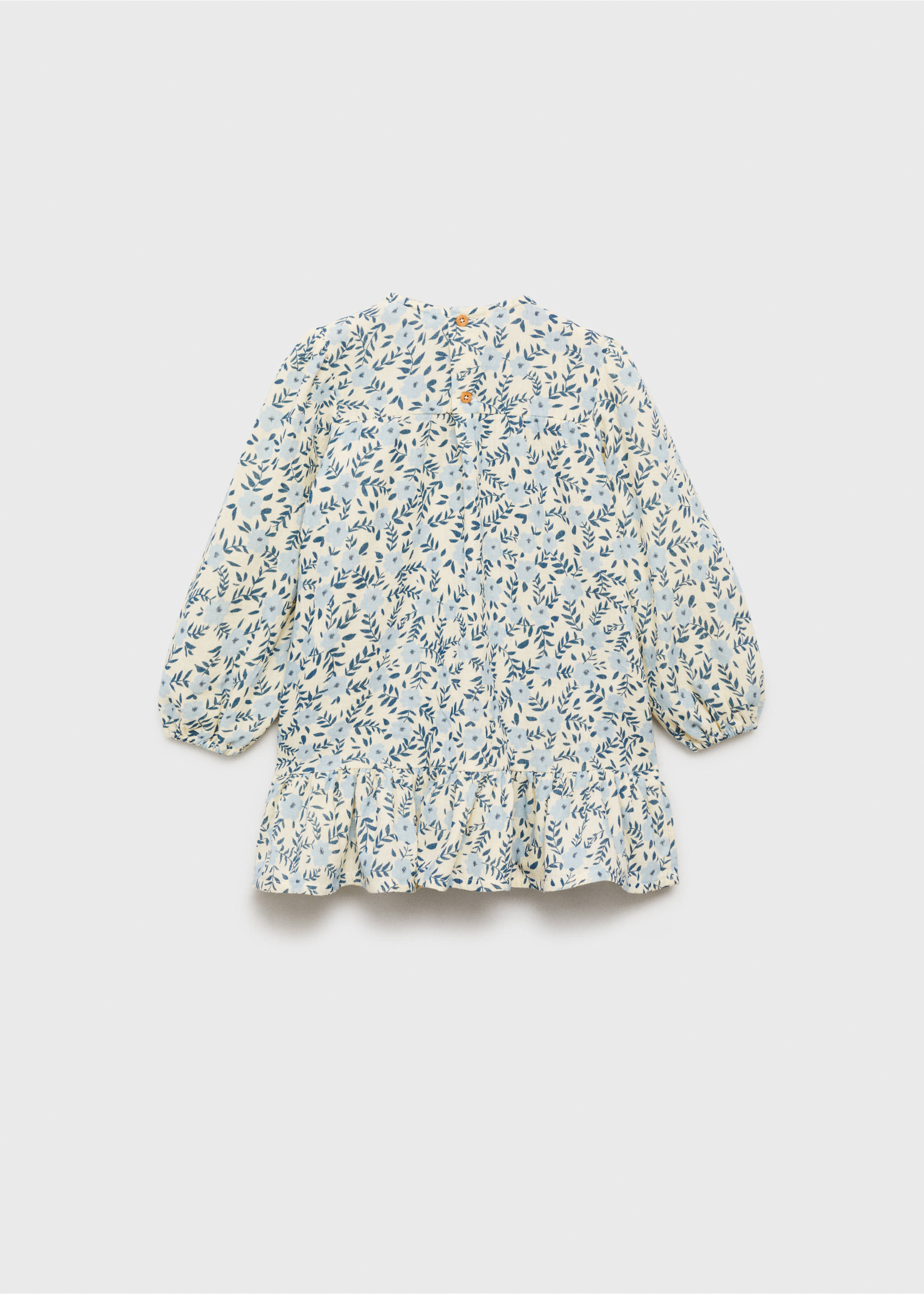 Rochie din bumbac imprimată - Spatele articolului, Ecru. Ref: 87024799-00.