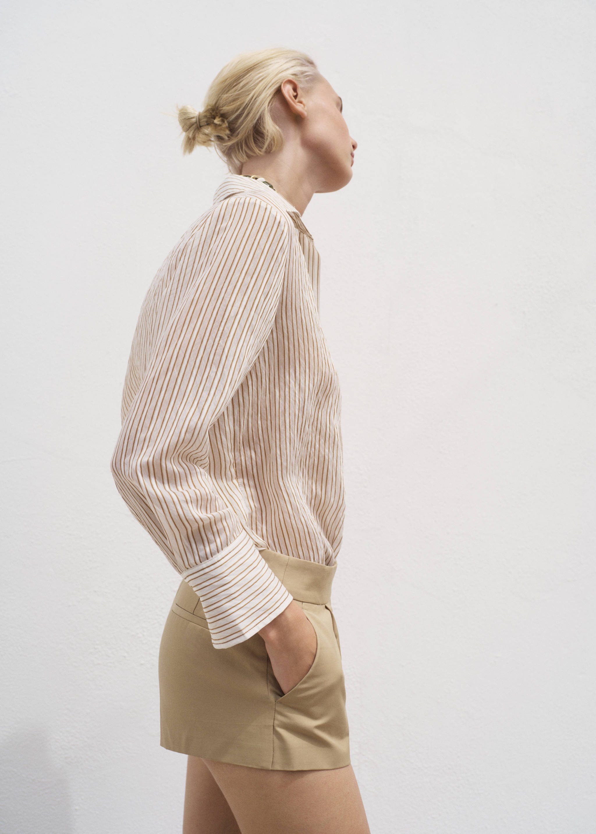 Semi-transparent striped shirt - Details of the article 3