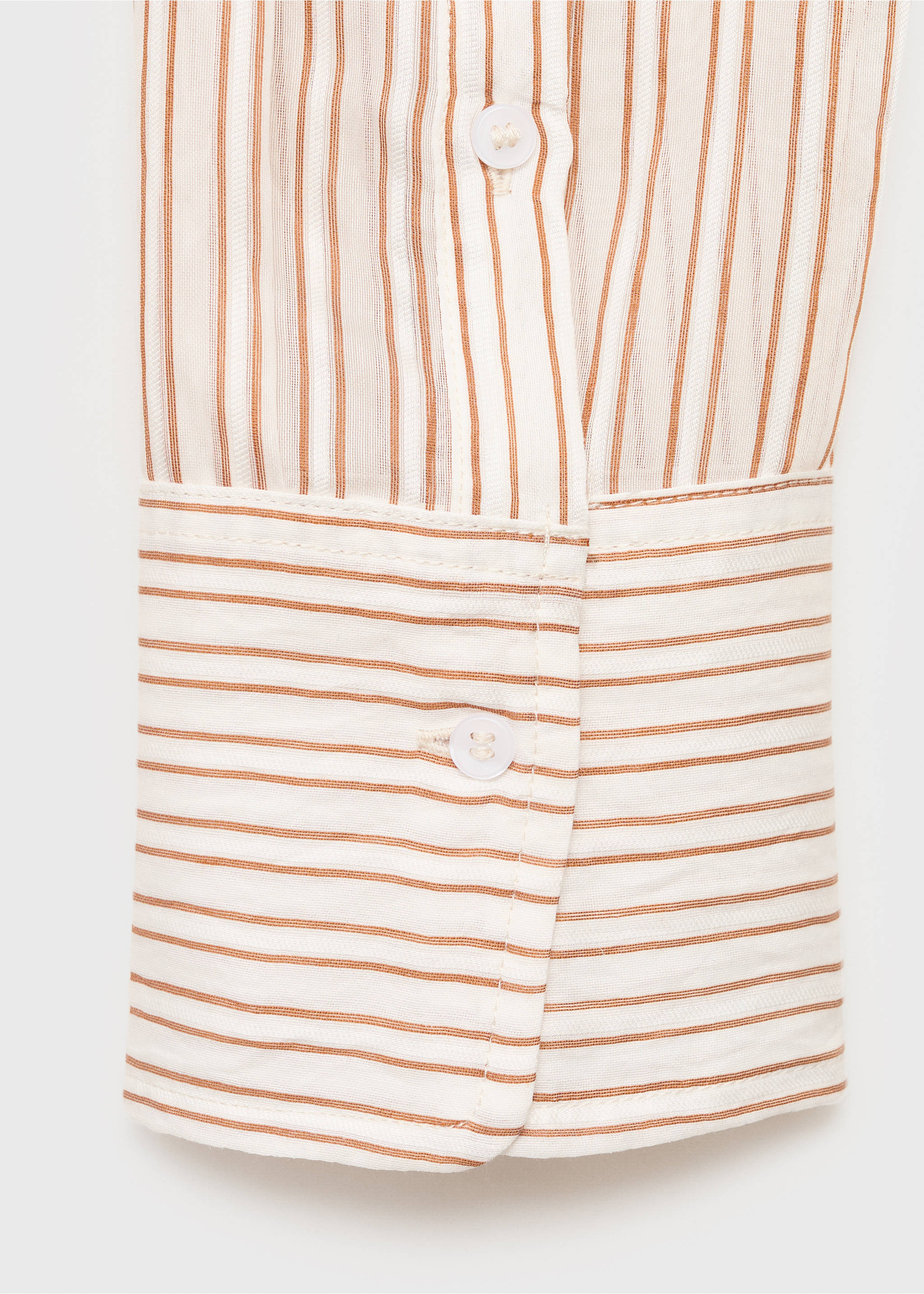 Semi-transparent striped shirt - Details of the article 0, Brown. Ref: 87024803-00.