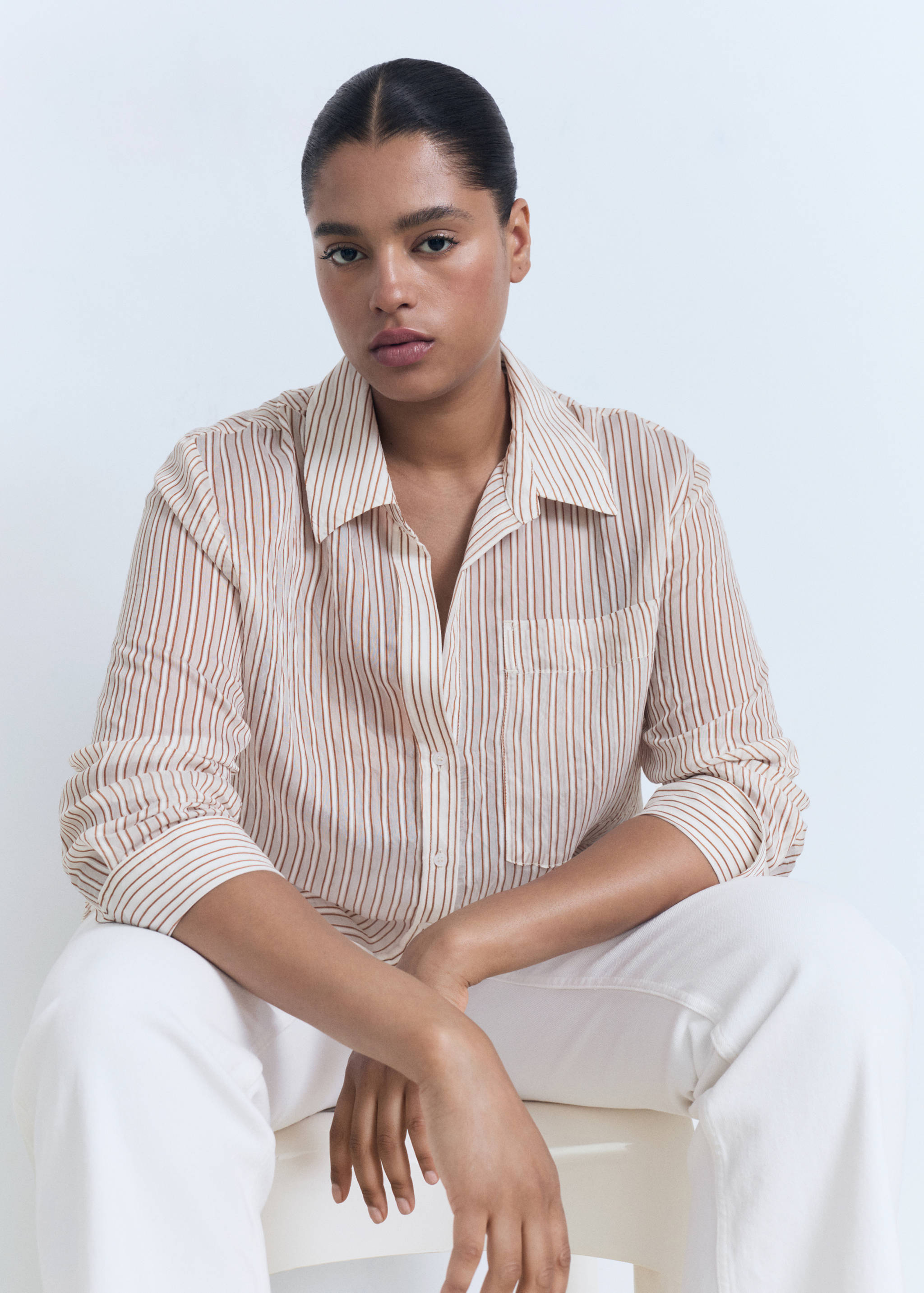 Semi-transparent striped shirt - Details of the article 4