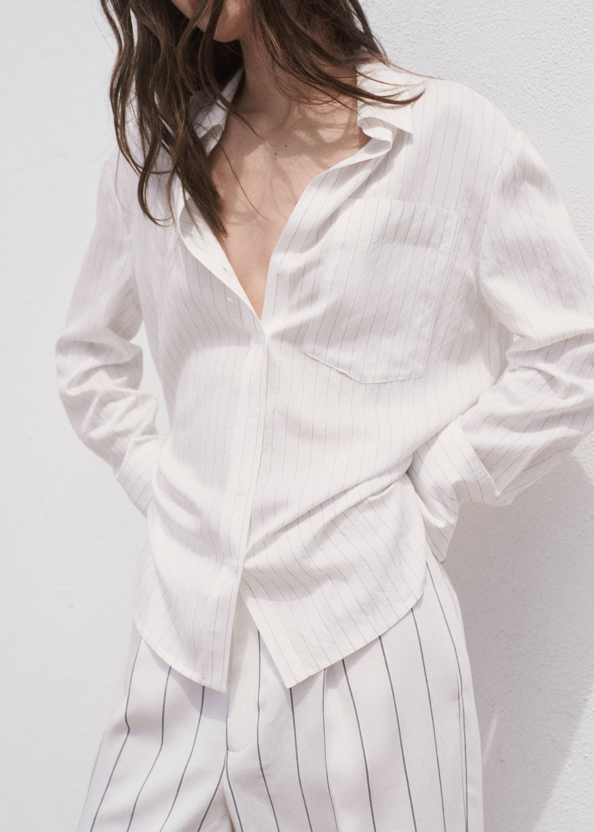 Semi-transparent striped shirt - Medium plane