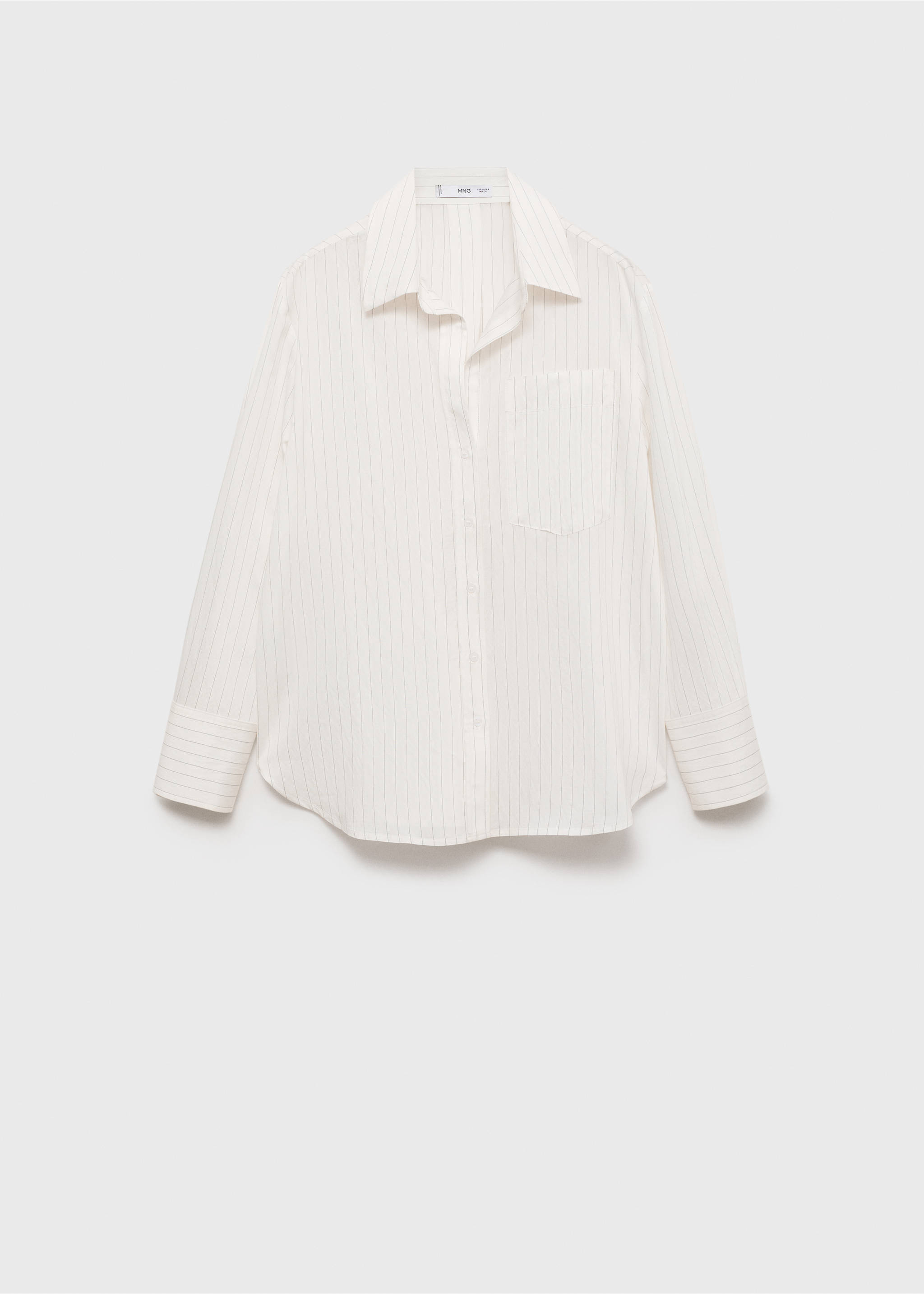Semi-transparent striped shirt - Article without model, Off White. Ref: 87024804-00.