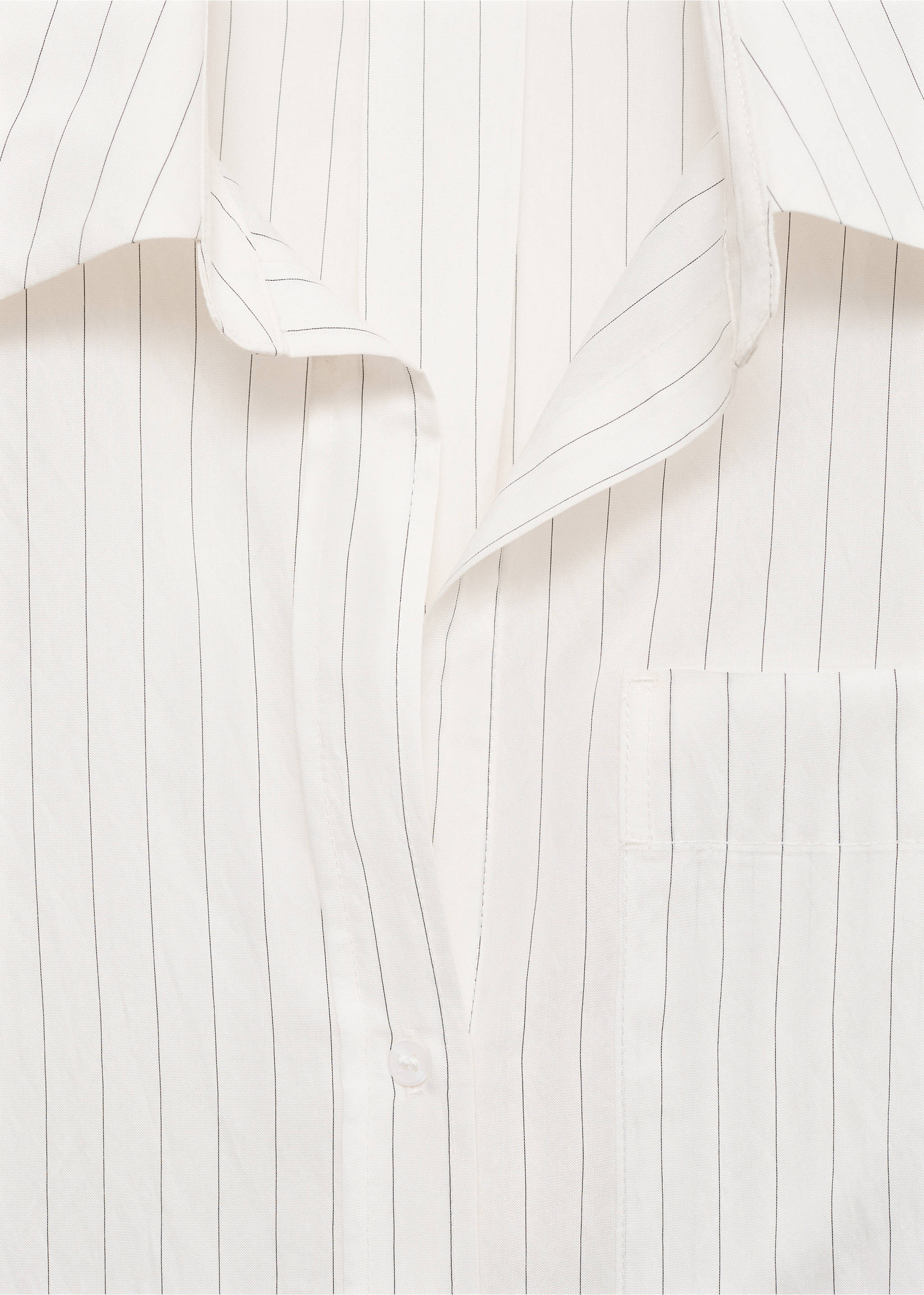 Semi-transparent striped shirt - Details of the article 8, Off White. Ref: 87024804-00.