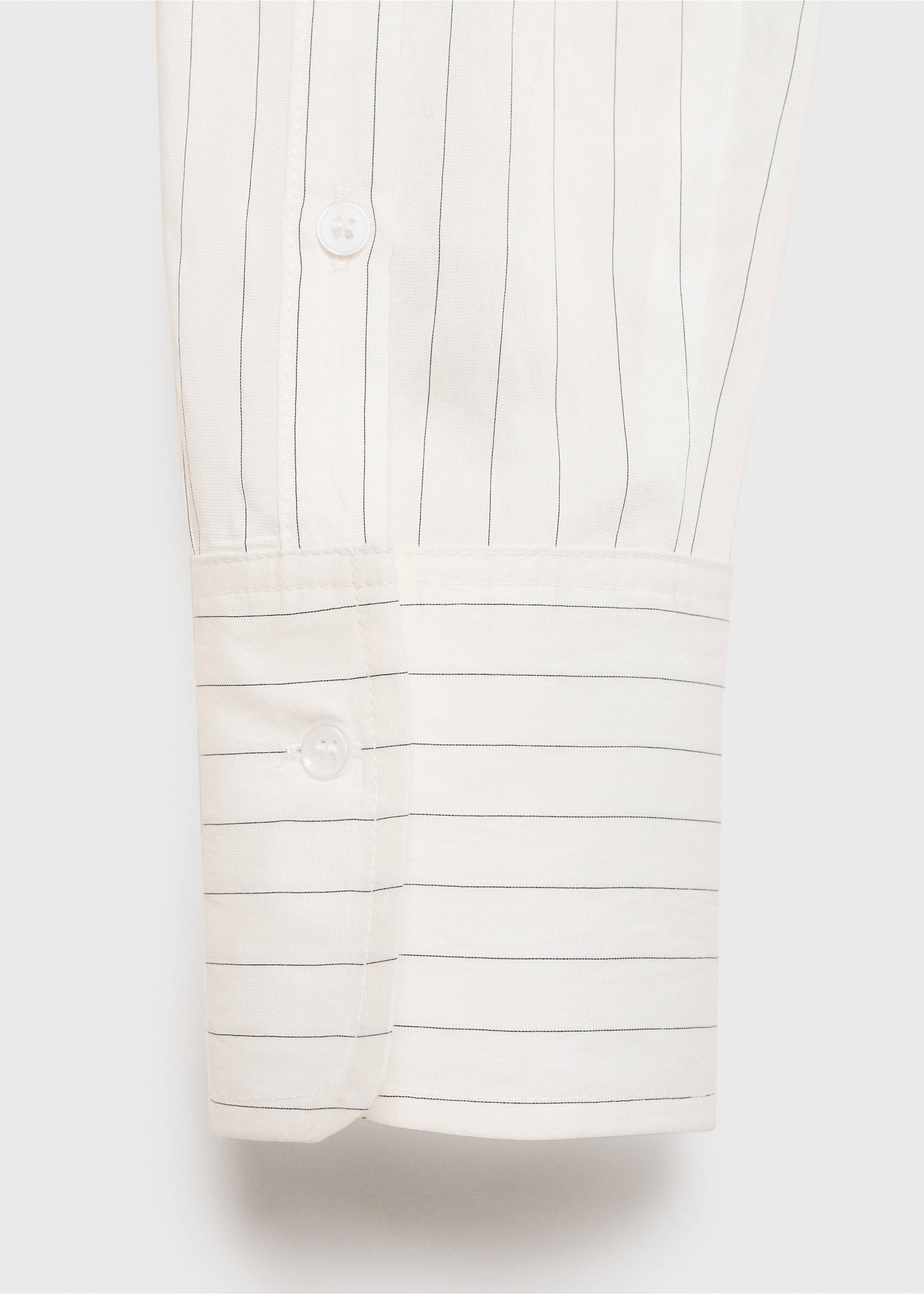Semi-transparent striped shirt - Details of the article 0, Off White. Ref: 87024804-00.