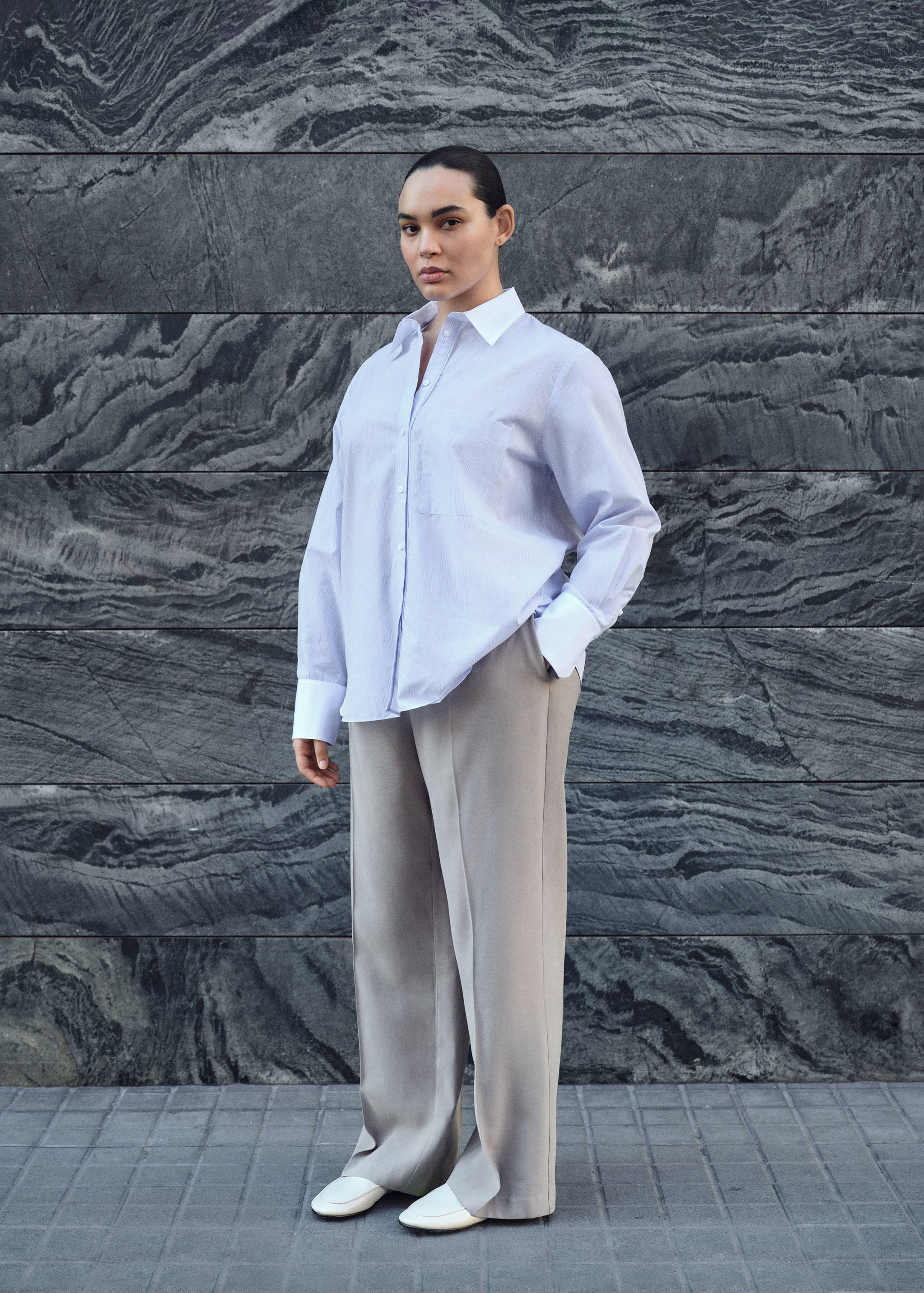 Cotton-blend combined shirt - Details of the article 7